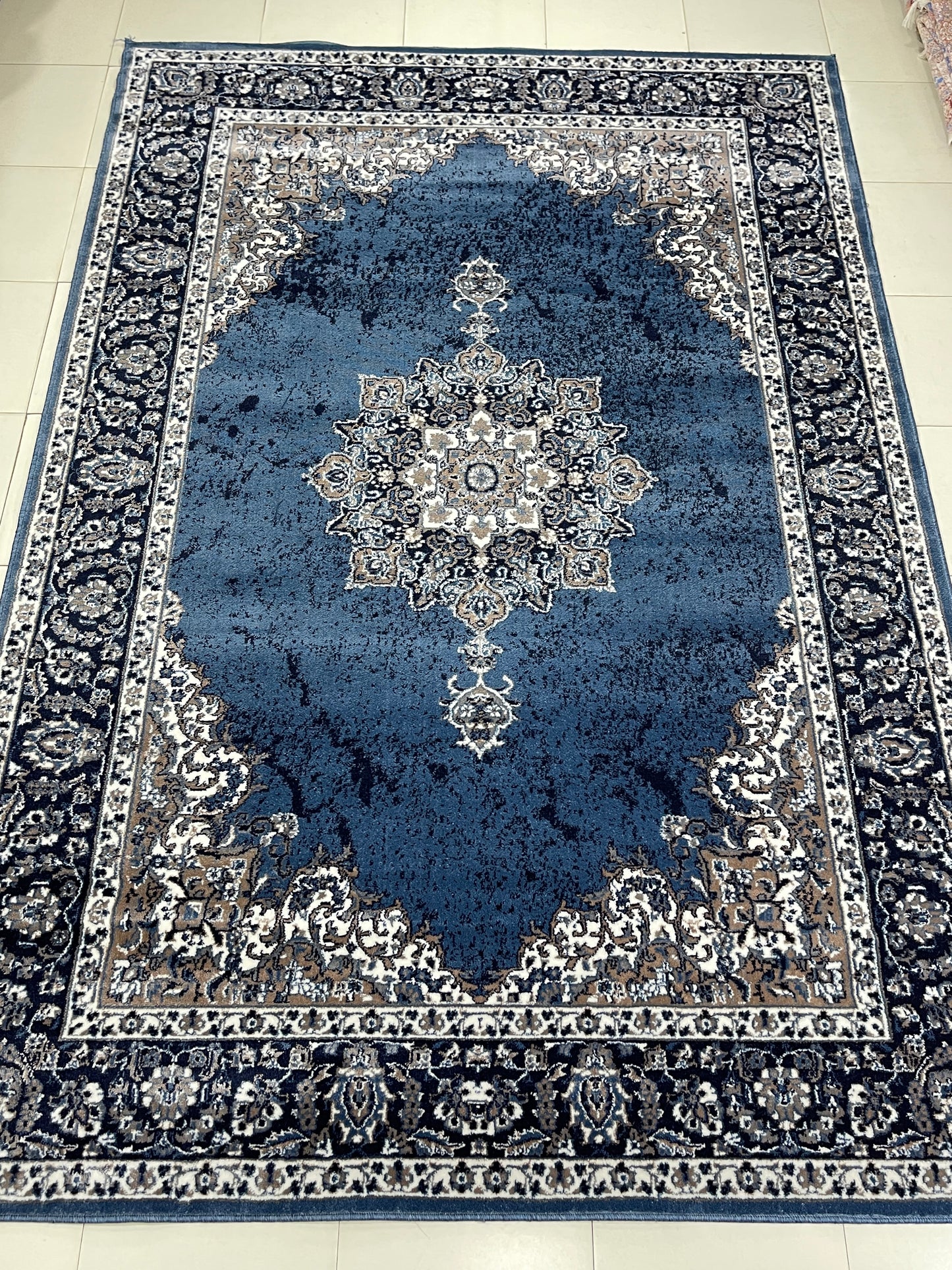 Persian Polypropylene Rug,back woven(Article-42-Blue)