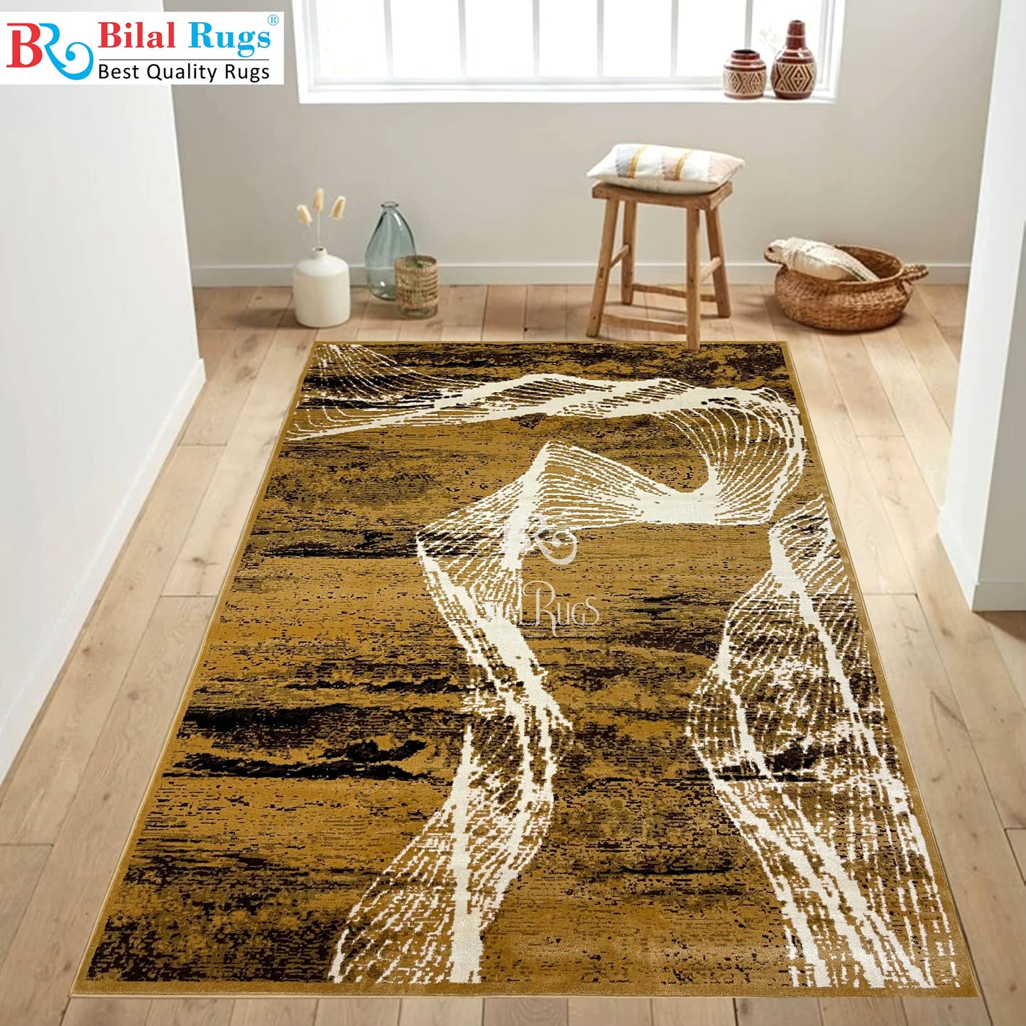 Modern polypropylene Rug,back woven(Article-199-Biege)