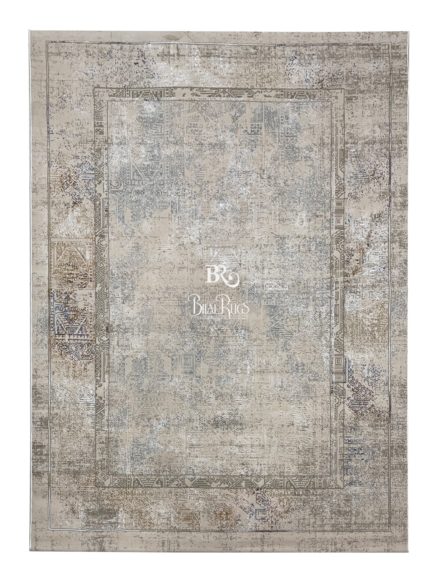 Irani Vintage Woven Rug.
 Article -2073-Off white
Size: 5 ft width x 7.3 ft length (150cm x 220cm)