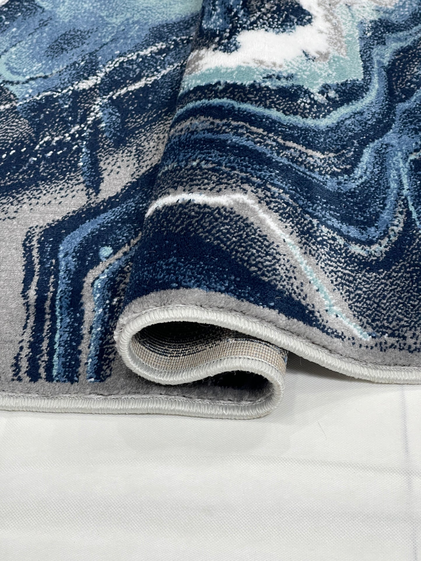 Modern polypropylene Rug,back woven(Article-3455-Grey)