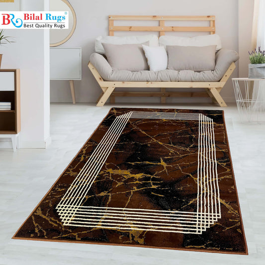 Modern polypropylene Rug,back woven(Article-6513-Brown)
Size : 5ft width  x 7.3ft length (150cm x 220cm)