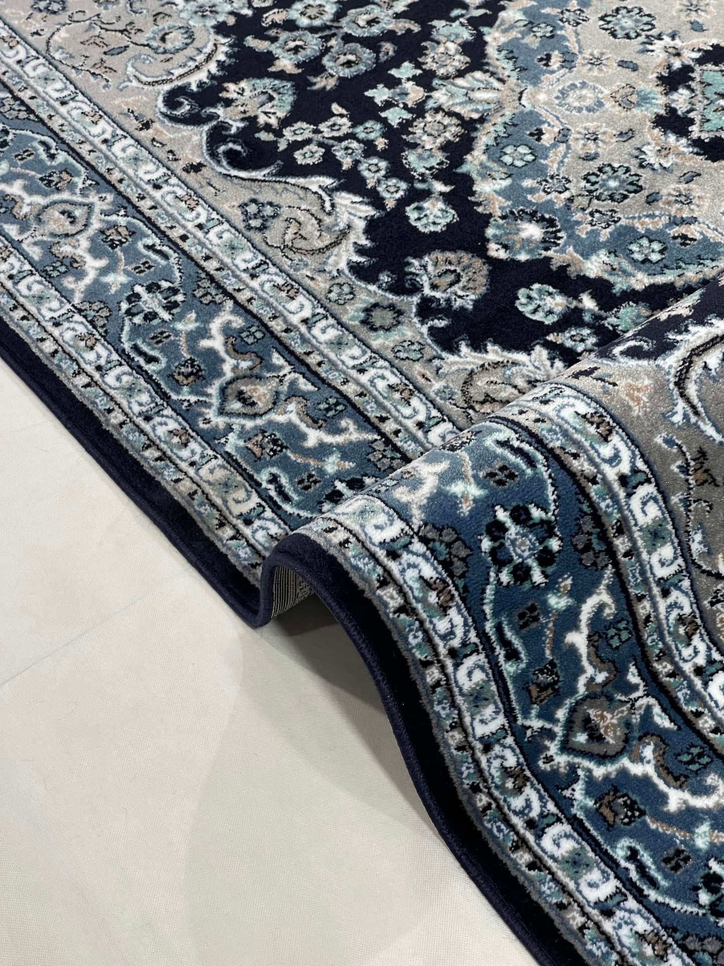 Persian Polypropylene Rug,back woven(Article-873-Blue)