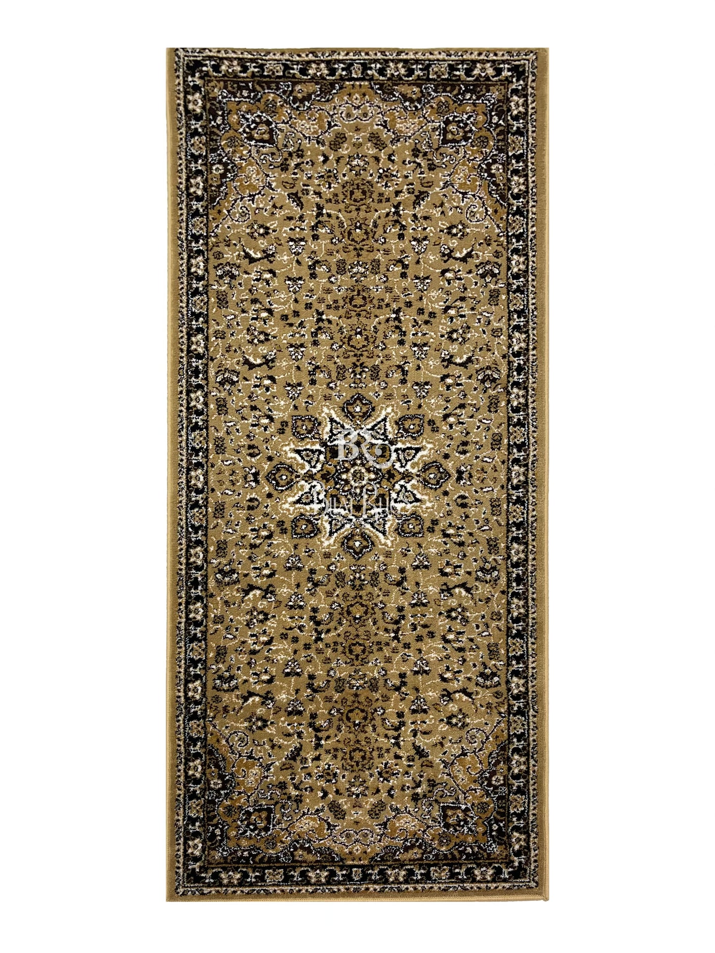 Beige Persian Polypropylene Woven Runner.
Size : 2.6 ft width x 6.6 ft length
