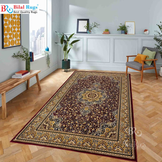 Persian polypropylene Rug,back woven(Article-04-Red)