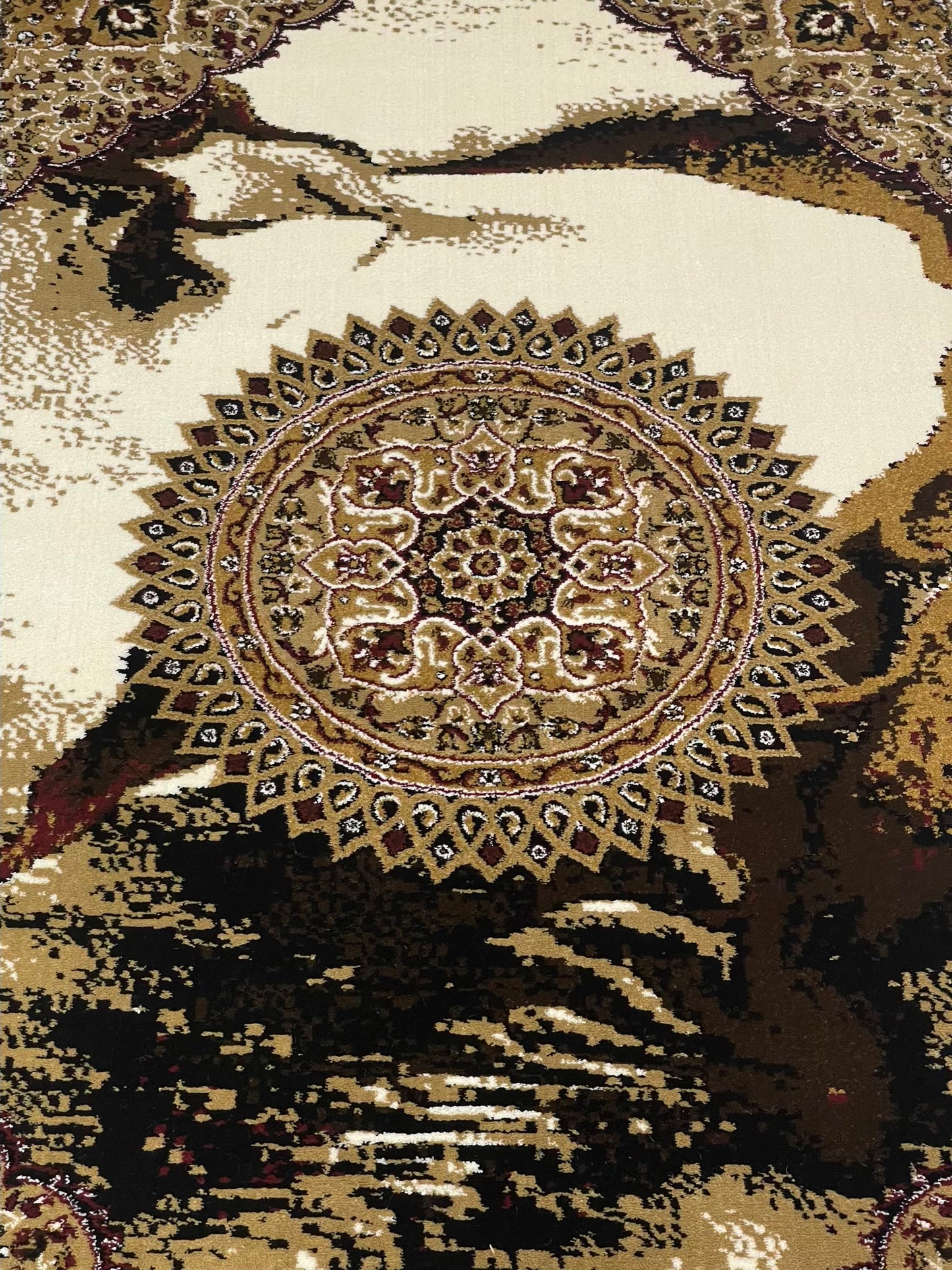 Persian polypropylene Rug,back woven(Article-24-Off white)