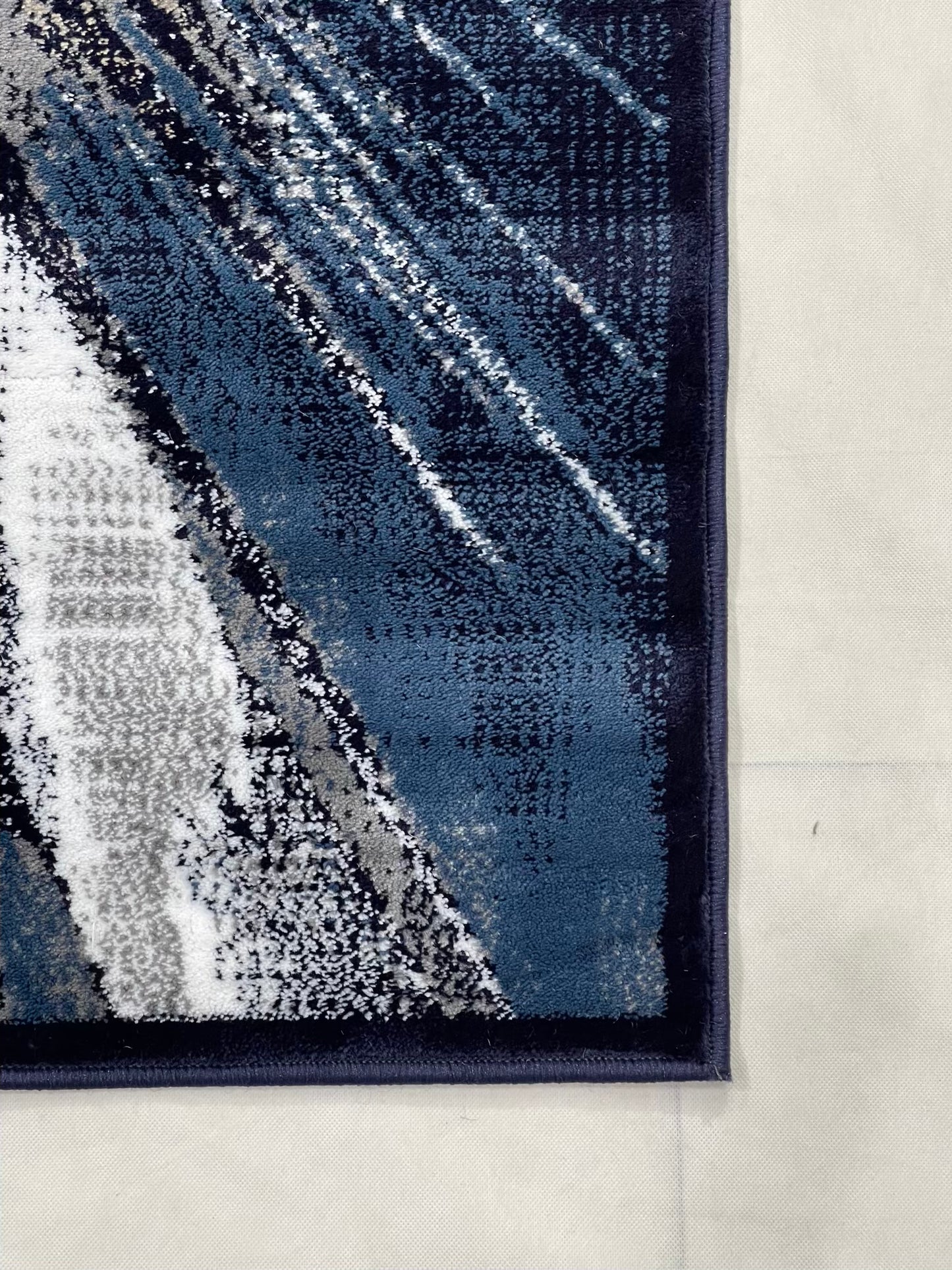 Modern polypropylene Rug,back woven(Article-1777-Blue) Size : 5 ft width x 7.3 ft length ( 150 cm x 220 cm)