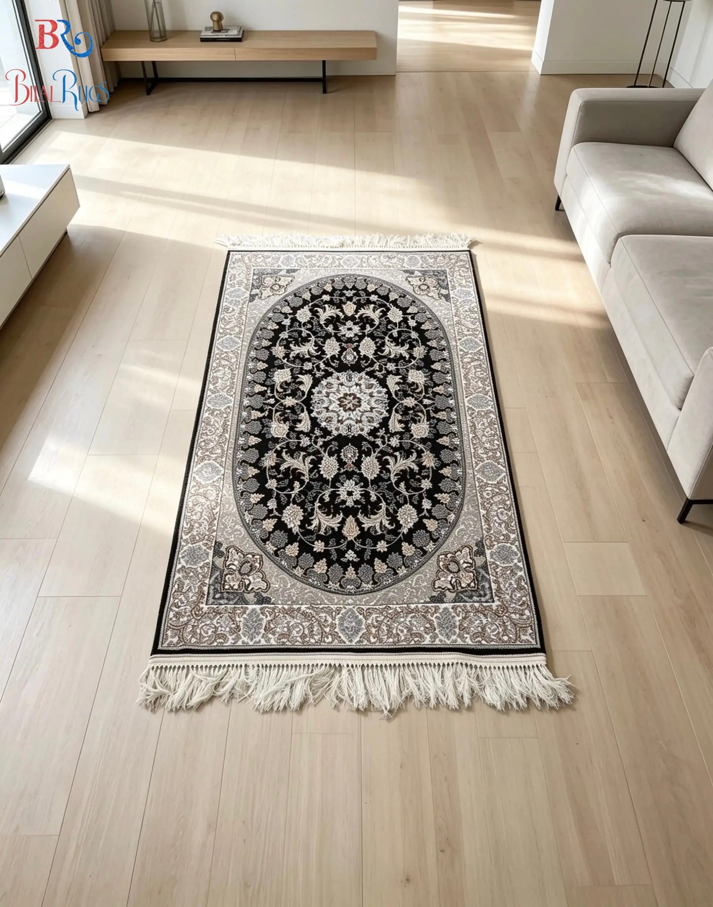 Irani  Acrylic 700 Reeds
Article -201-Black
Size : 3 ft width x 5 ft length (100cm x 150cm)