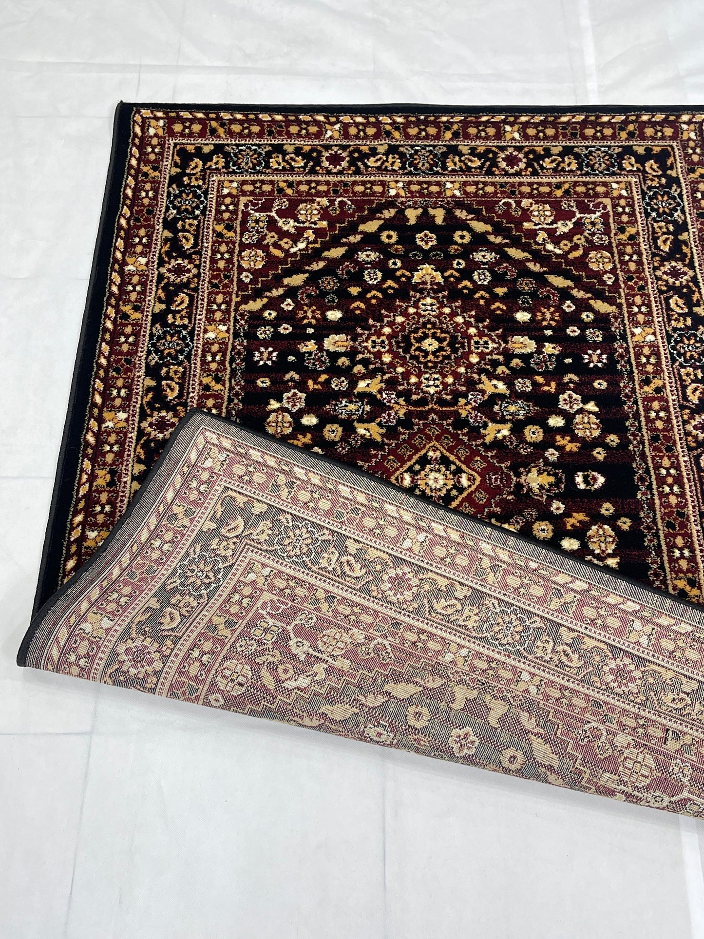 Persian polypropylene Rug,back woven
(Article-23-Black)