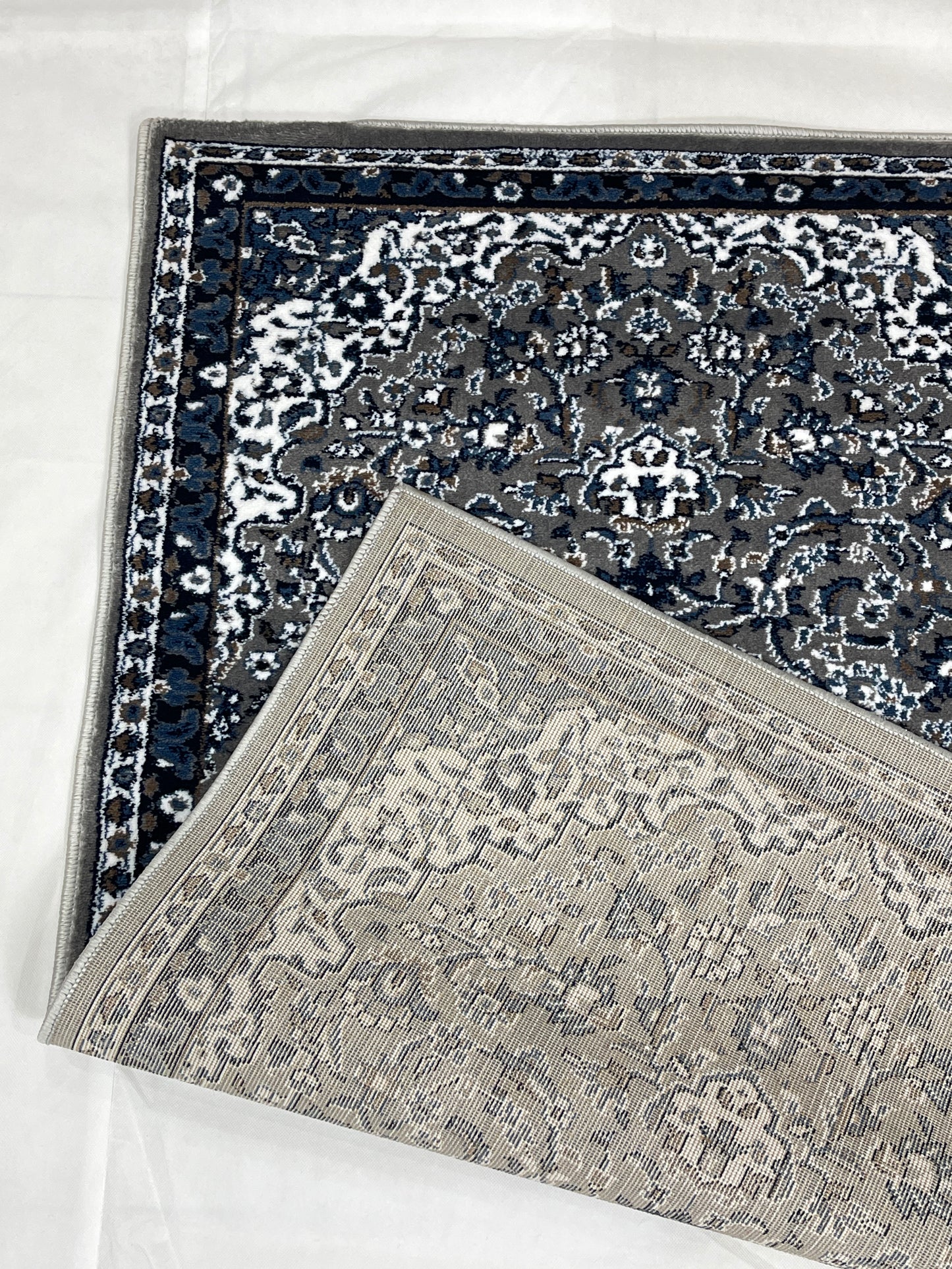 Persian Polypropylene Rug,Woven Back (Article-01-Grey) Size : 3 ft width x 5 ft length (100cm x 150 cm)