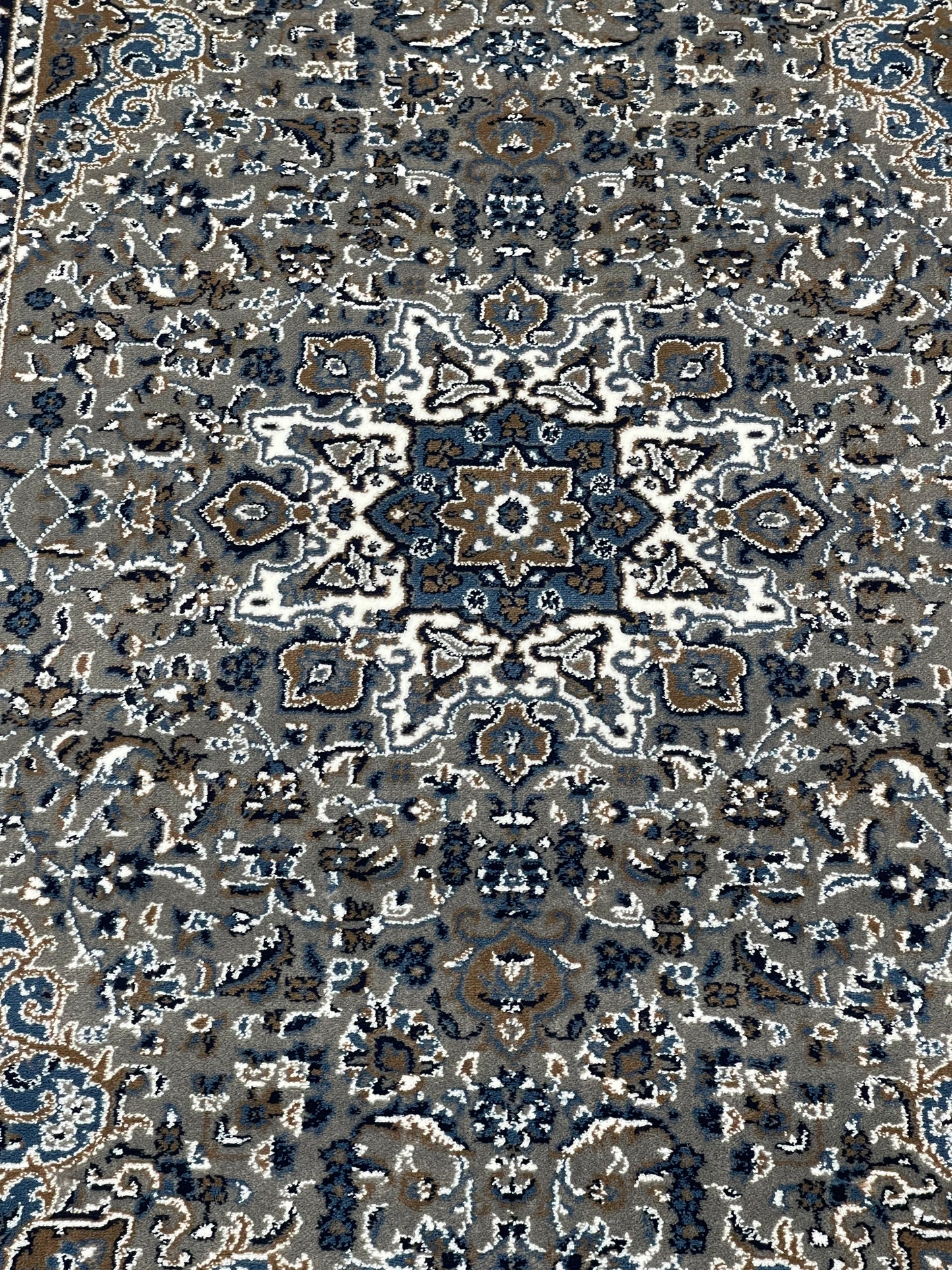 Persian  Polypropylene Rug,back woven(Article-20-Grey)
Size : 5ft width  x 7.3ft length (150cm x 220cm)