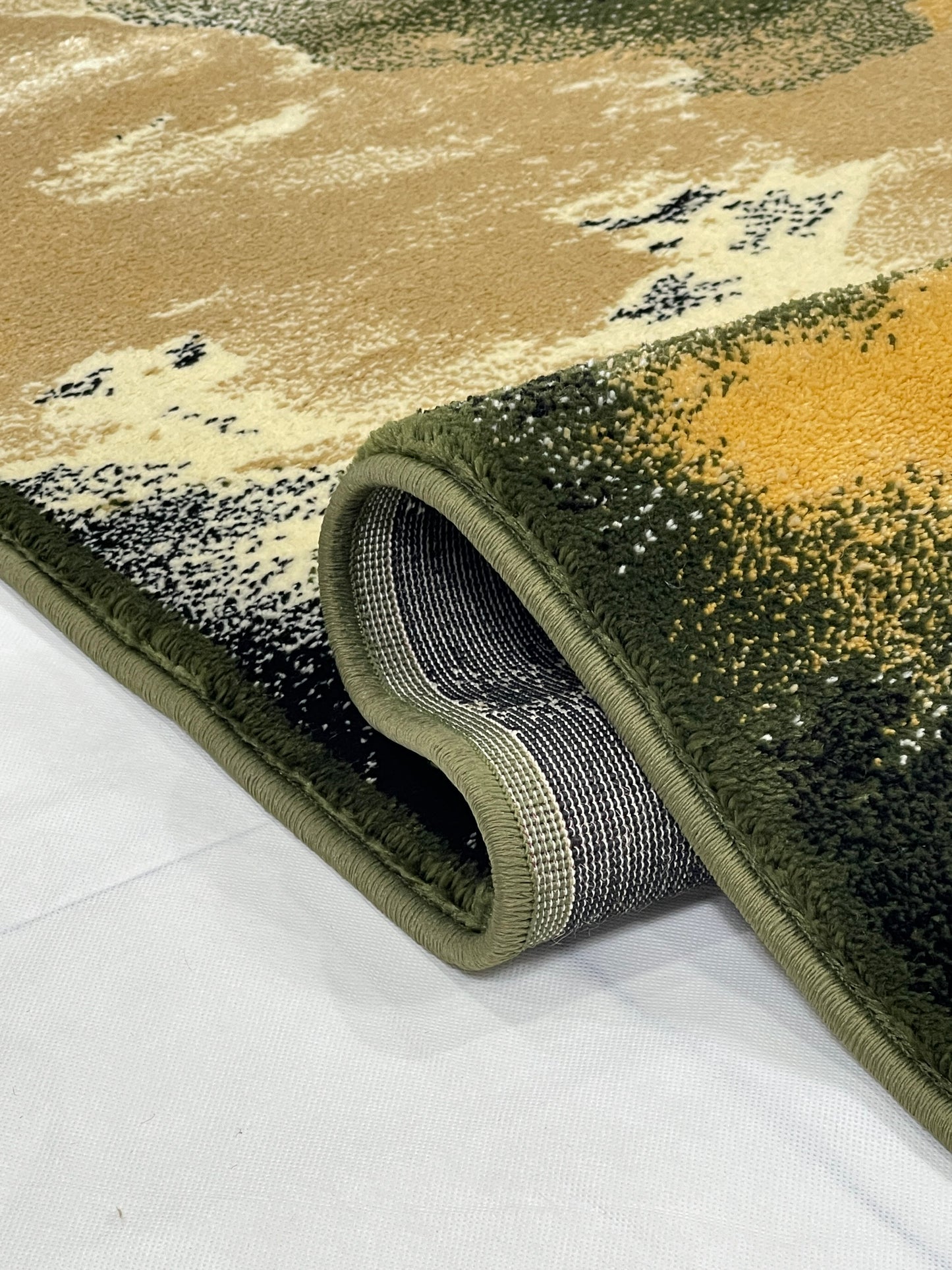 Modern  Polypropylene Rug,back woven(Article-612-Green)