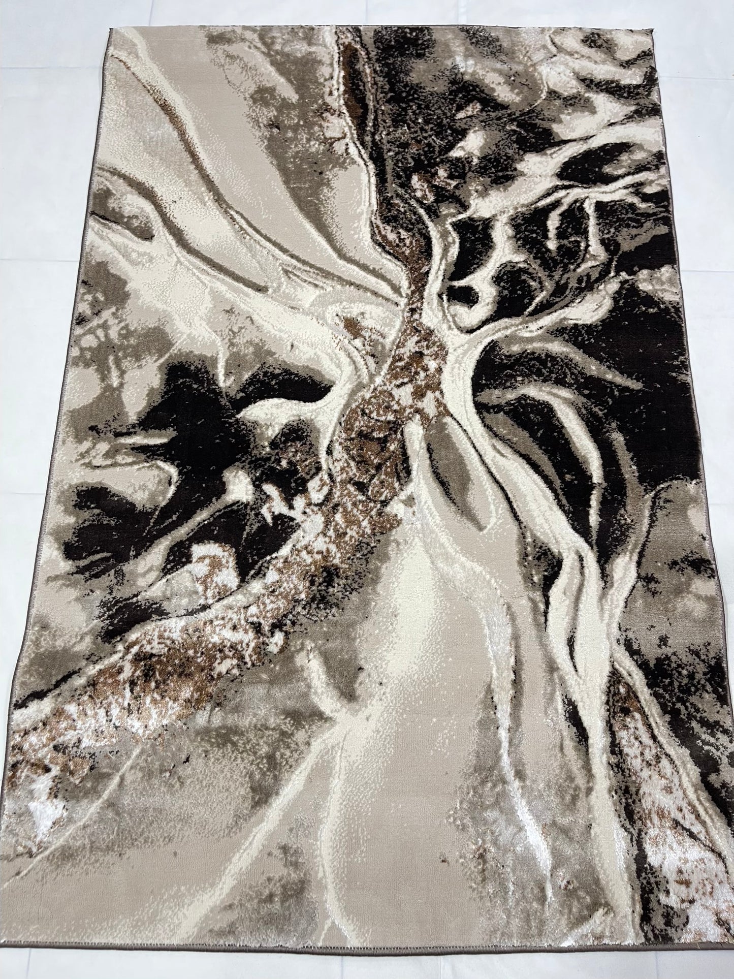 Turkish Top Quality Silk.(Article-1076-Brown) Size: 3 ft width x 5 ft length ( 100cm x 150cm)