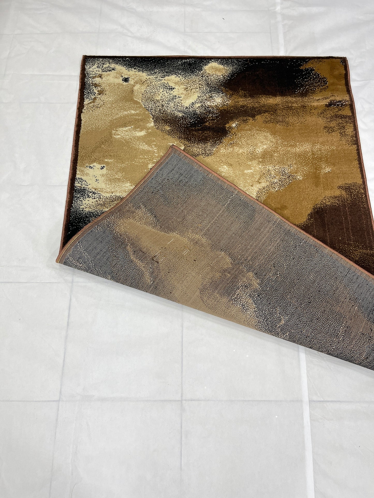 Modern polypropylene Rug,back woven(Article-663-Brown)