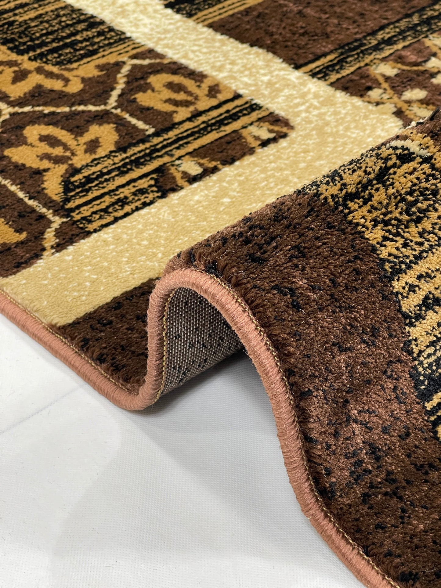 Modern  Polypropylene Rug,back woven(Article-611-Brown)