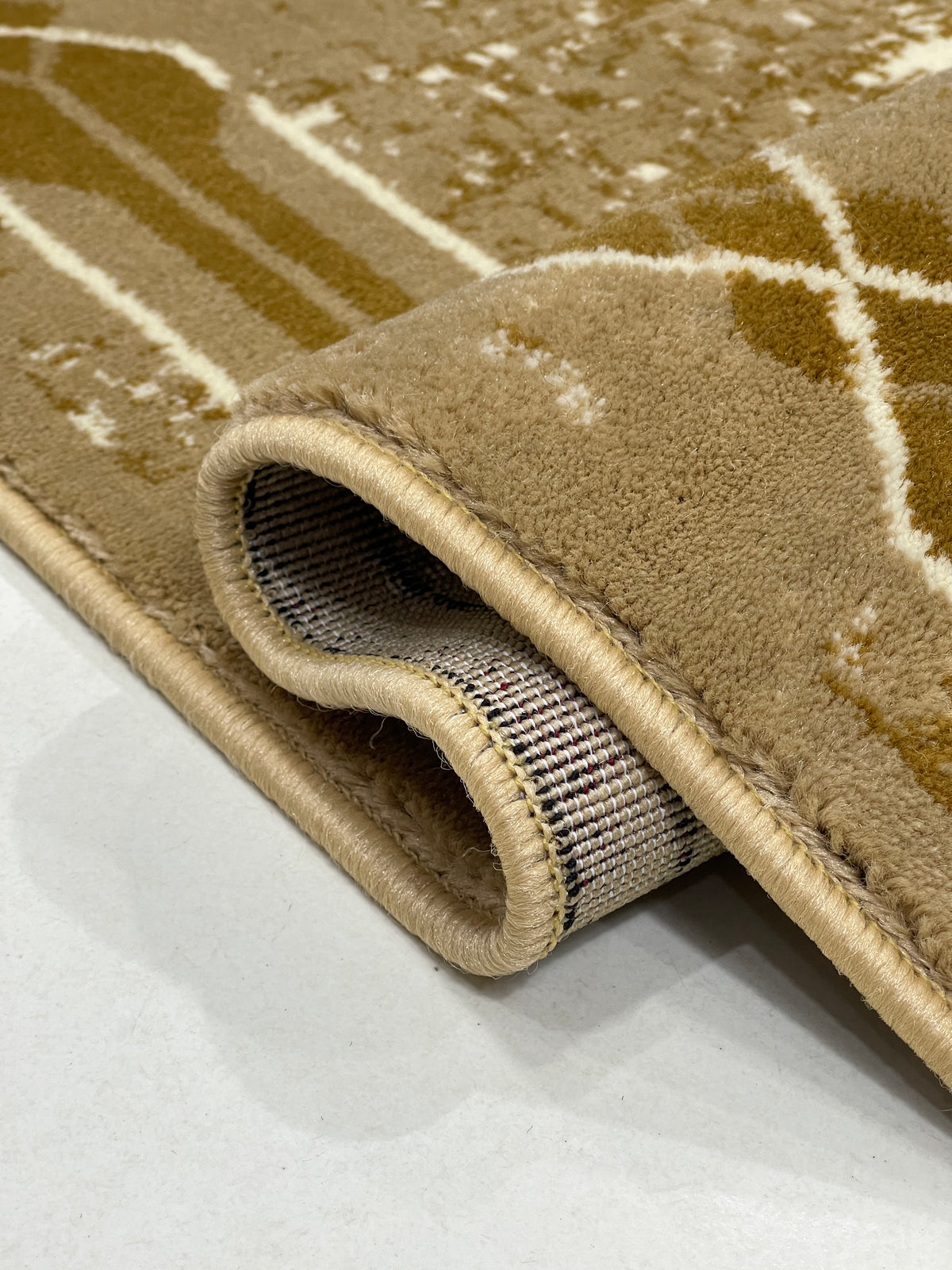 Modern polypropylene Rug,back woven(Article-422-Beige)