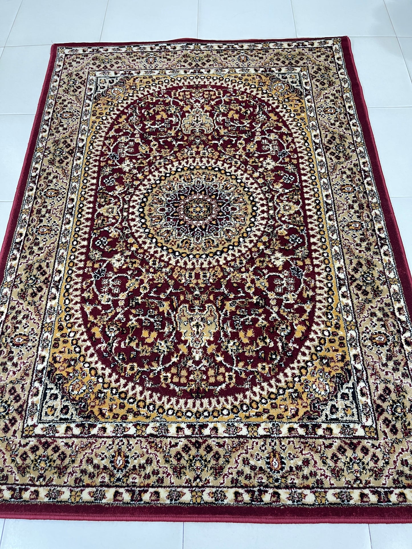 Persian polypropylene Rug,back woven(Article-22-Red)