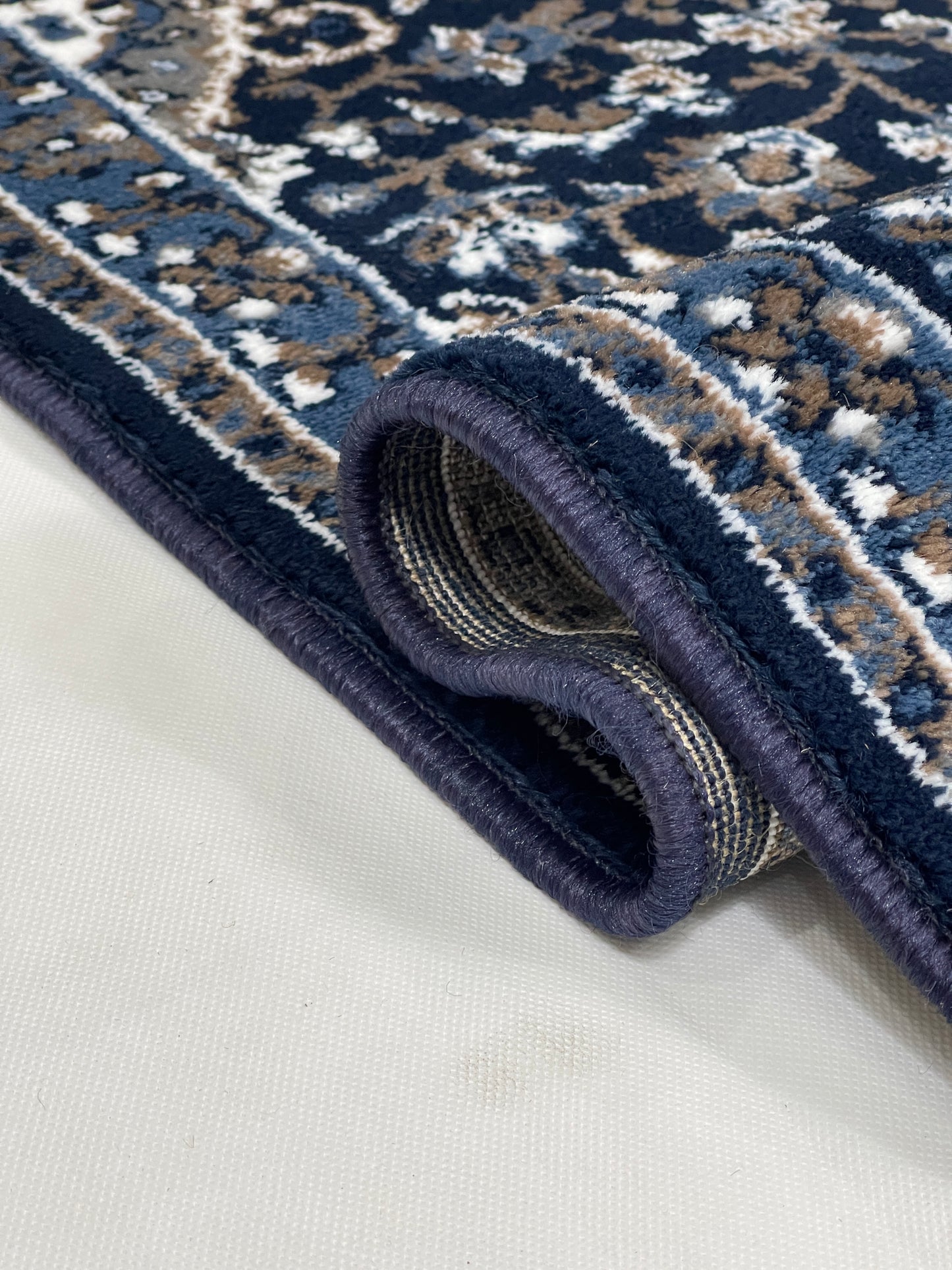 Persian Polypropylene Rug,Woven Back (Article-20-Dark Blue) Size : 3 ft width x 5 ft length (100cm x 150 cm)
