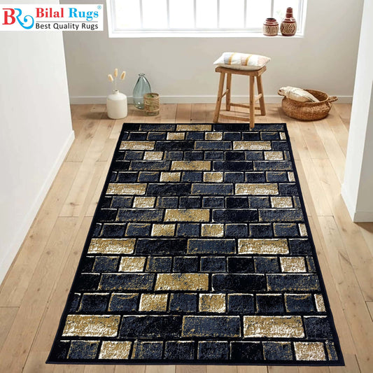 Modern polypropylene Rug,back woven(Article-1704-Blue)