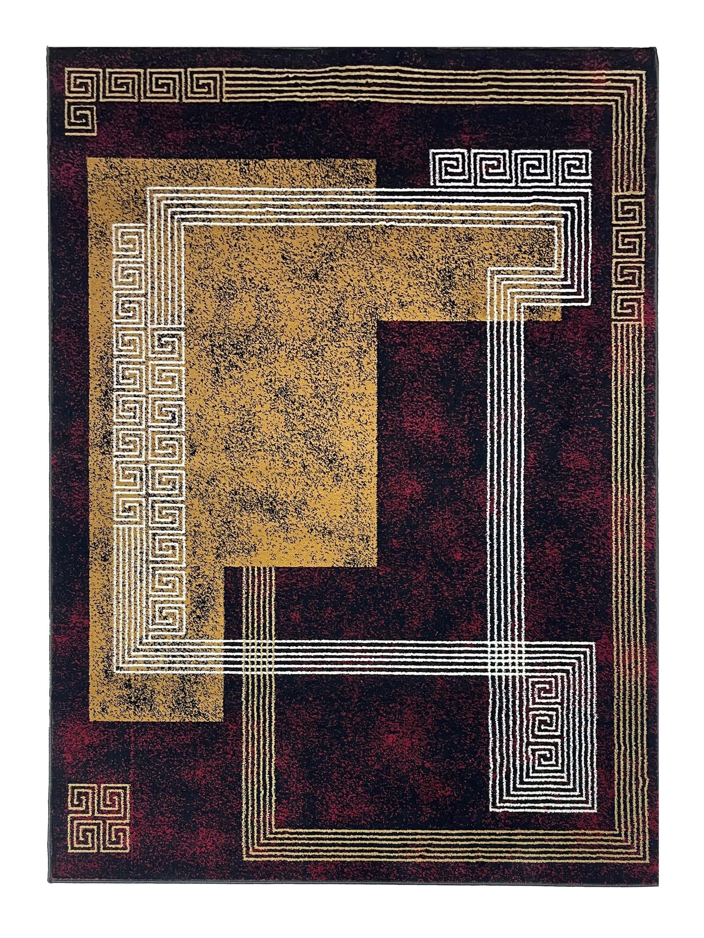 Modern polypropylene Rug,back woven(Article-1280-Black)
Size : 5ft width  x 7.3ft length (150cm x 220cm)