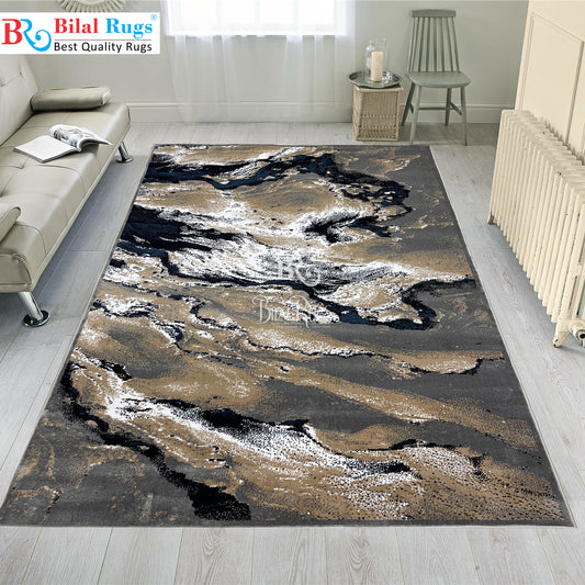 Modern polypropylene Rug,back woven(Article-1560-Grey)