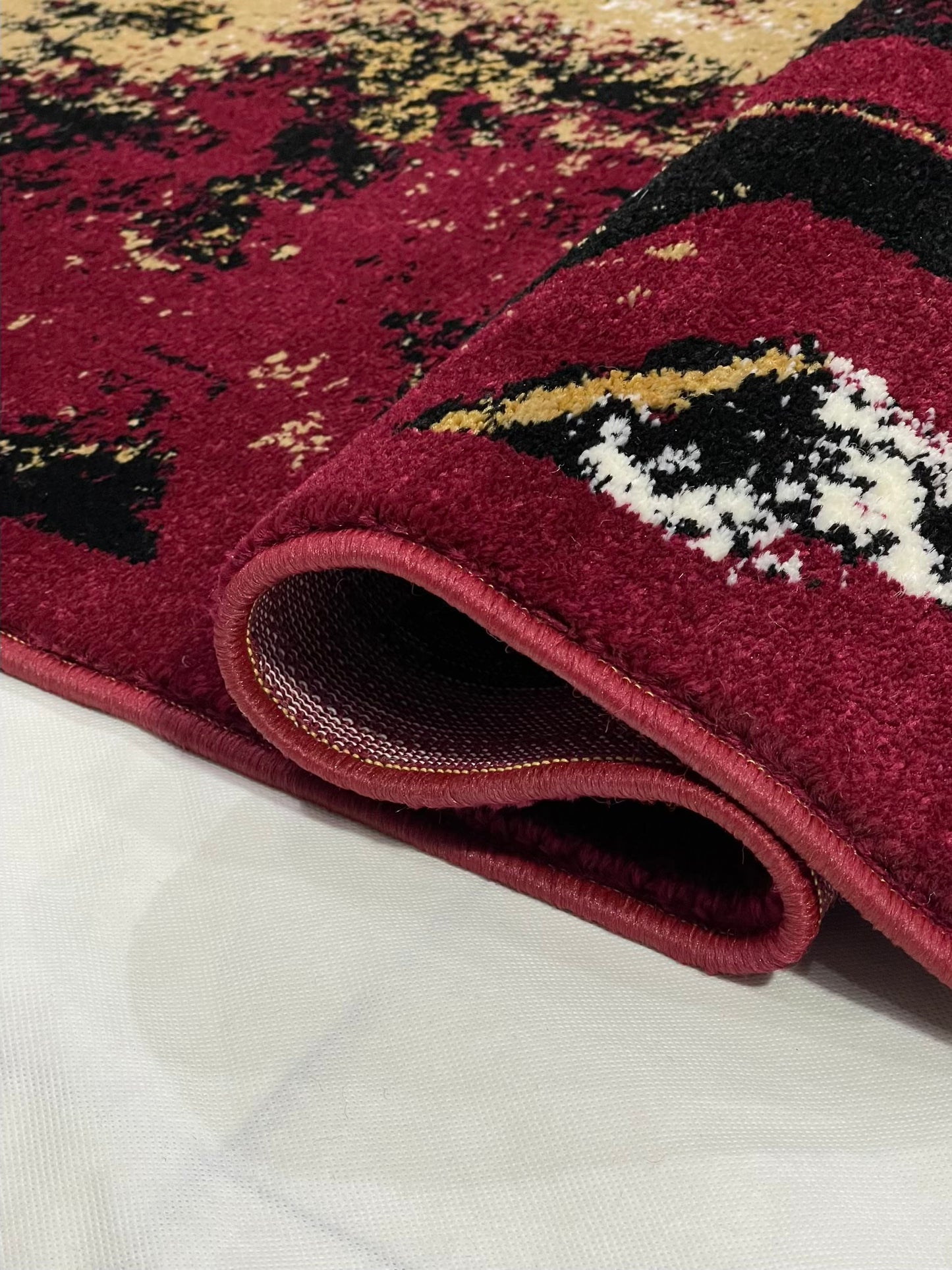 Modern  Polypropylene Rug,Back Woven(Article-6871-Red)