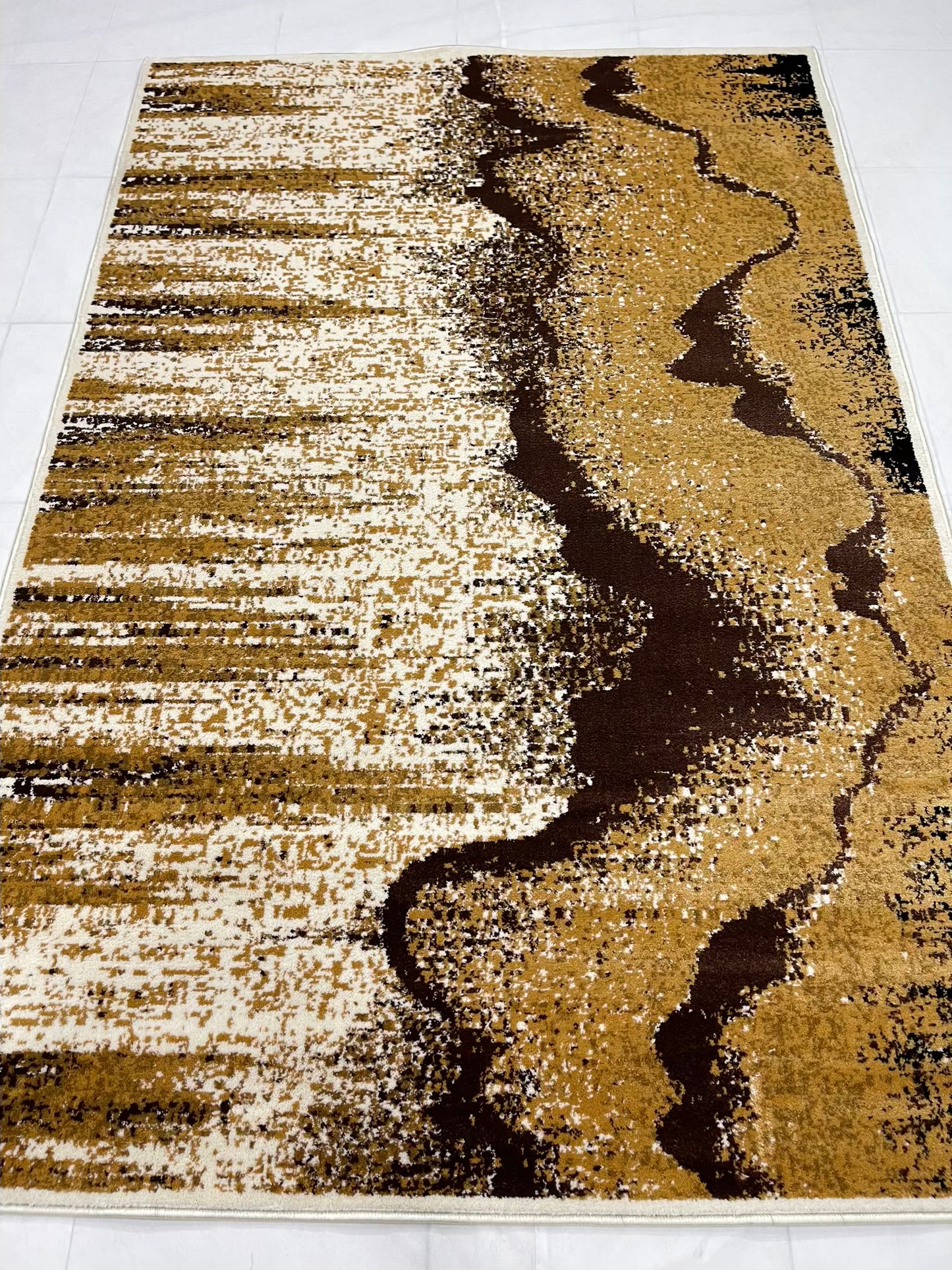 Modern polypropylene Rug,back woven(Article-1777-Off white)
Size : 5 ft width x 7.3 ft length ( 150 cm x 220 cm)