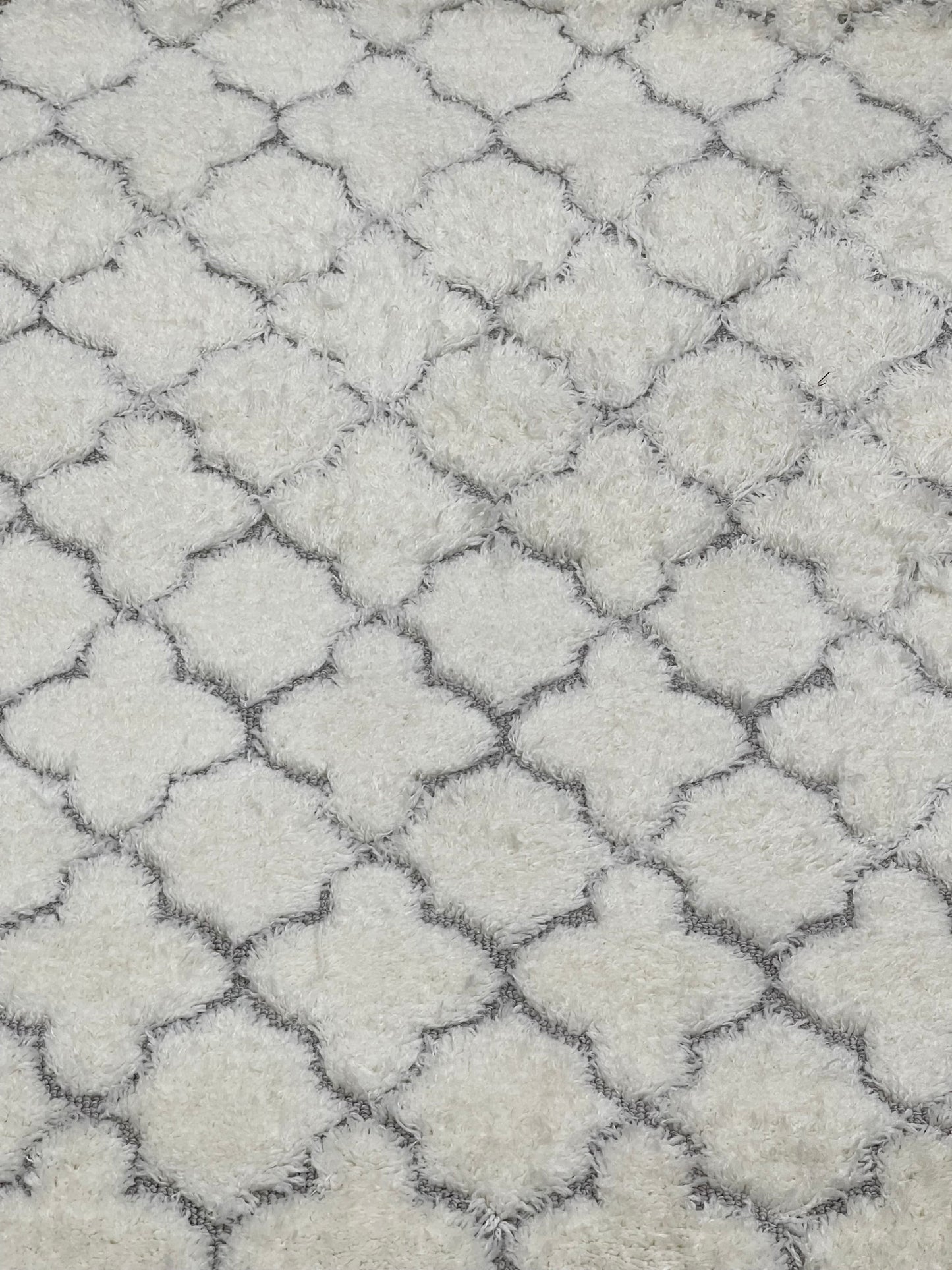 Turkish Shaggy Rug With Woven Back. 
Size : 5 Ft Width x 7.3 Ft Length (160cm x 220cm)
Article-01-Off White