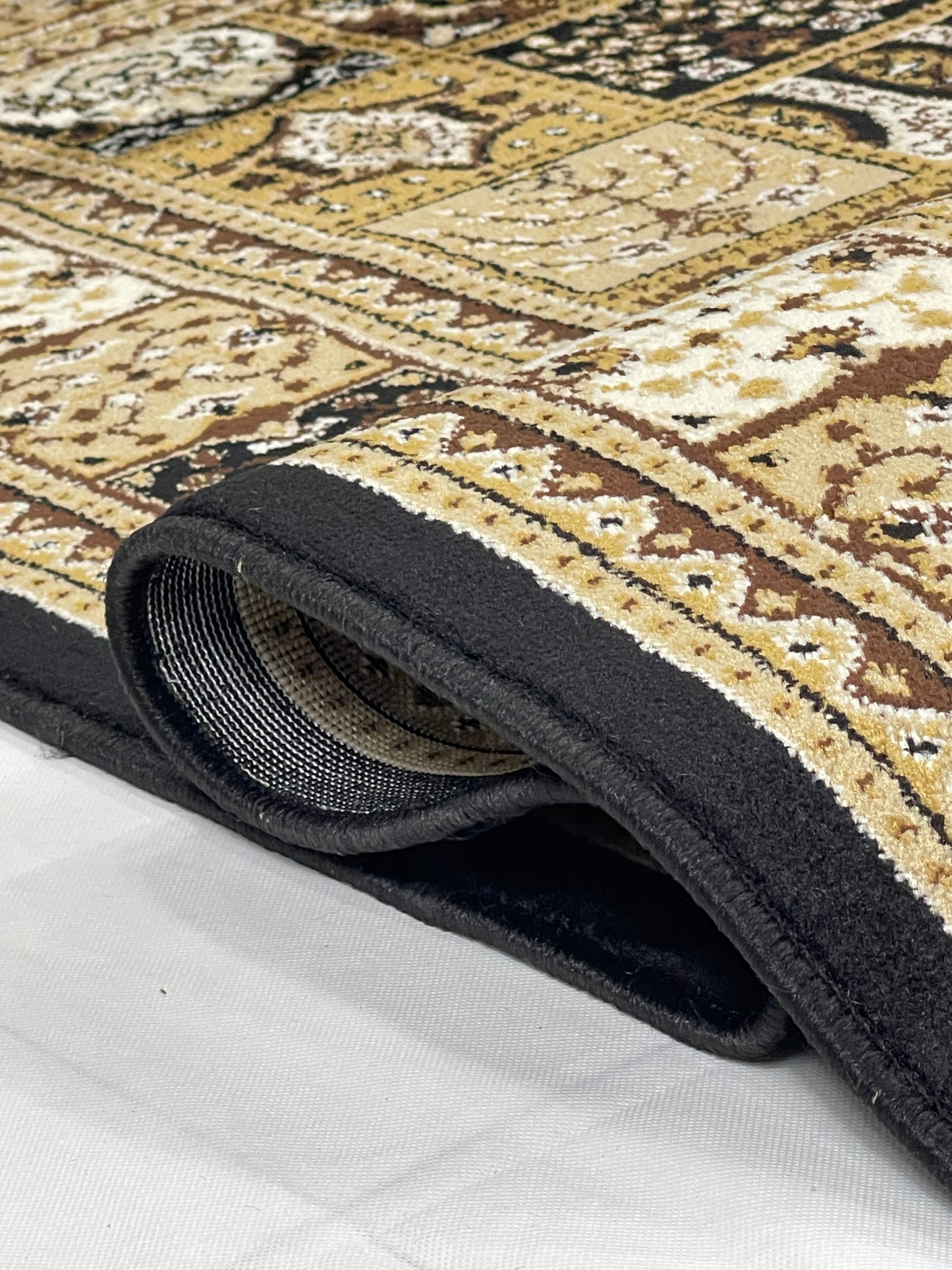 Persian polypropylene Rug,back woven(Article-88-Black )