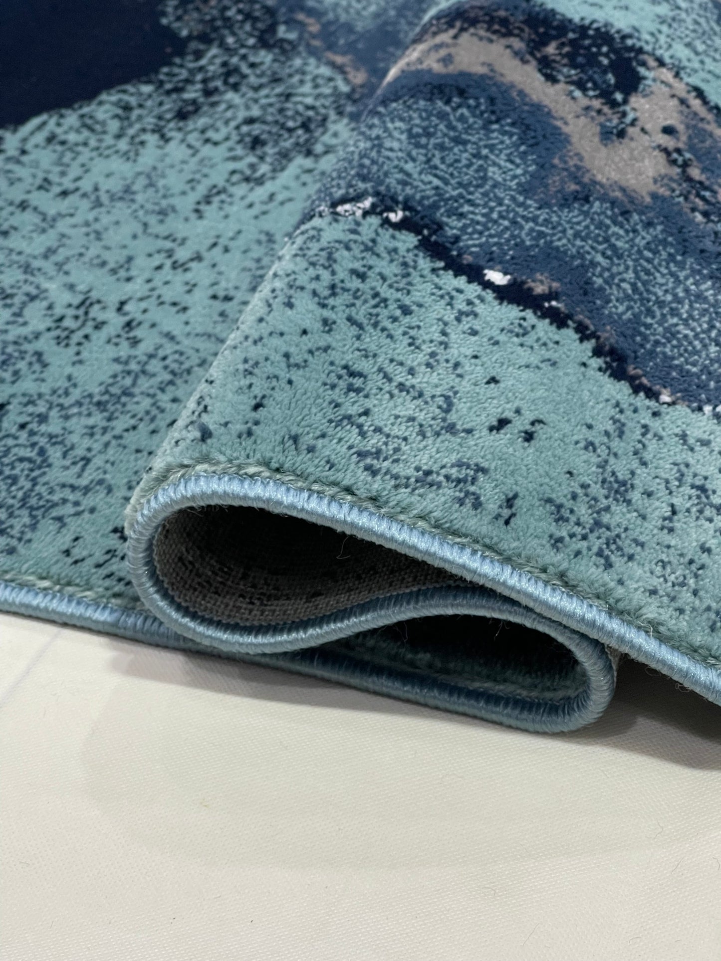 Modern polypropylene Rug,back woven(Article-6774-Feroze ) Size : 5ft width  x 7.3ft length (150cm x 220cm)