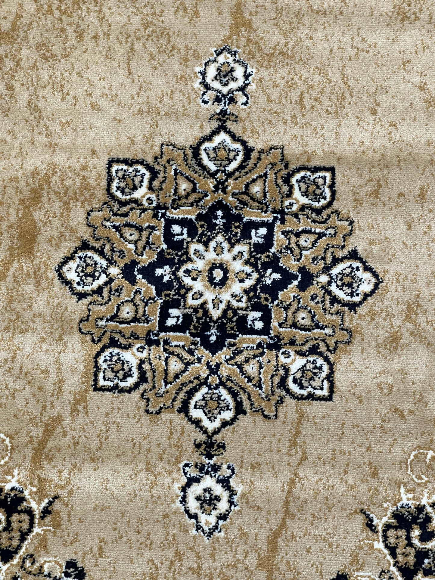 Beige Persian Polypropylene Woven Rug.
 Size : 2.6 ft width x 6.6 ft length
 (80 cm x 200cm)