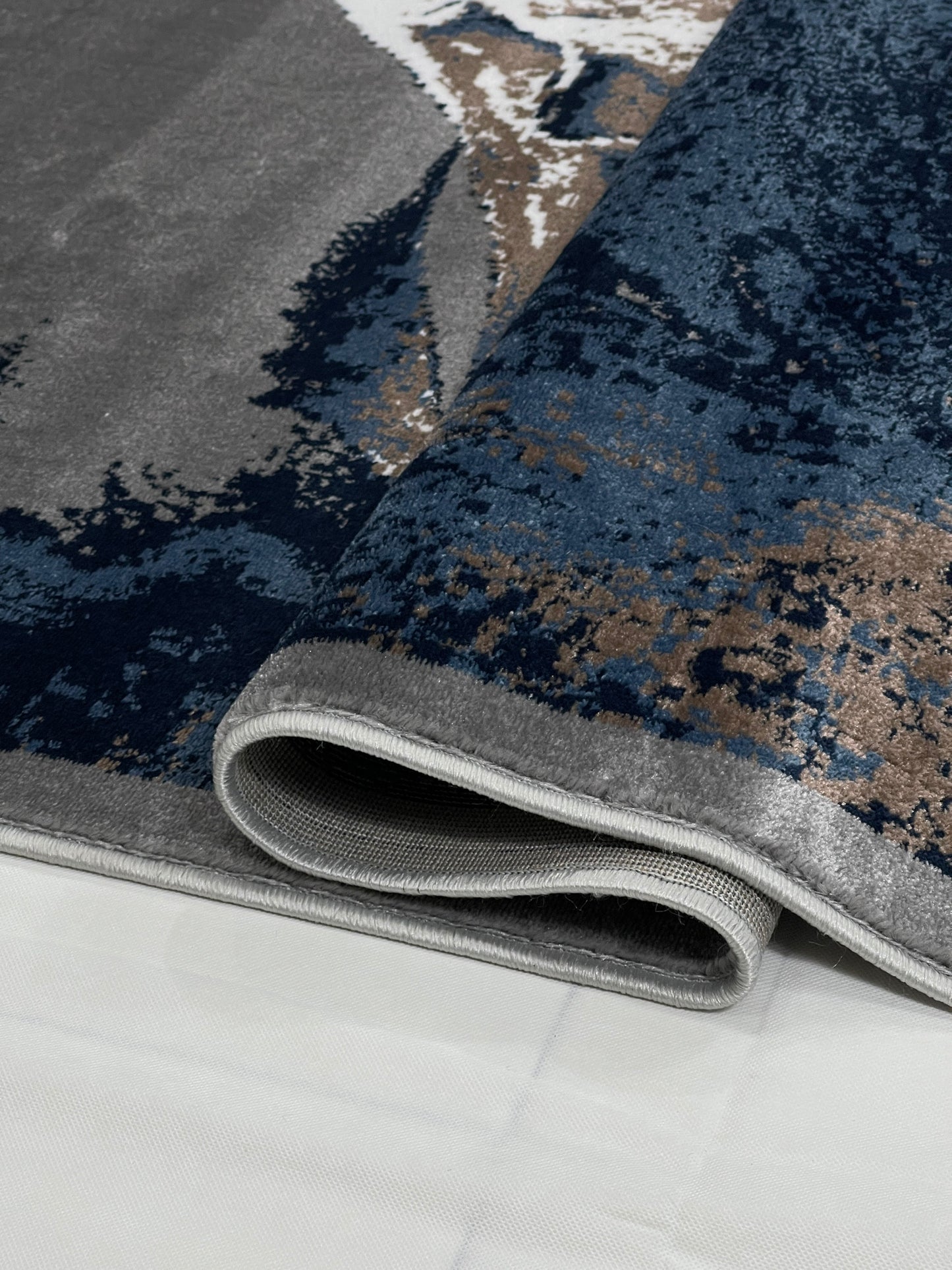Modern polypropylene Rug,back woven(Article-304-Grey)