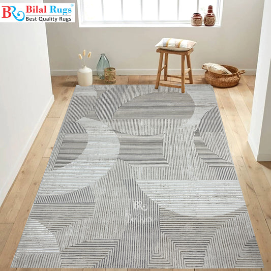 New Turkish Silk (Surya A) 
Size: 6.6 ft width x 9.6 ft length (200cm x 290cm)
Article -612- Off White