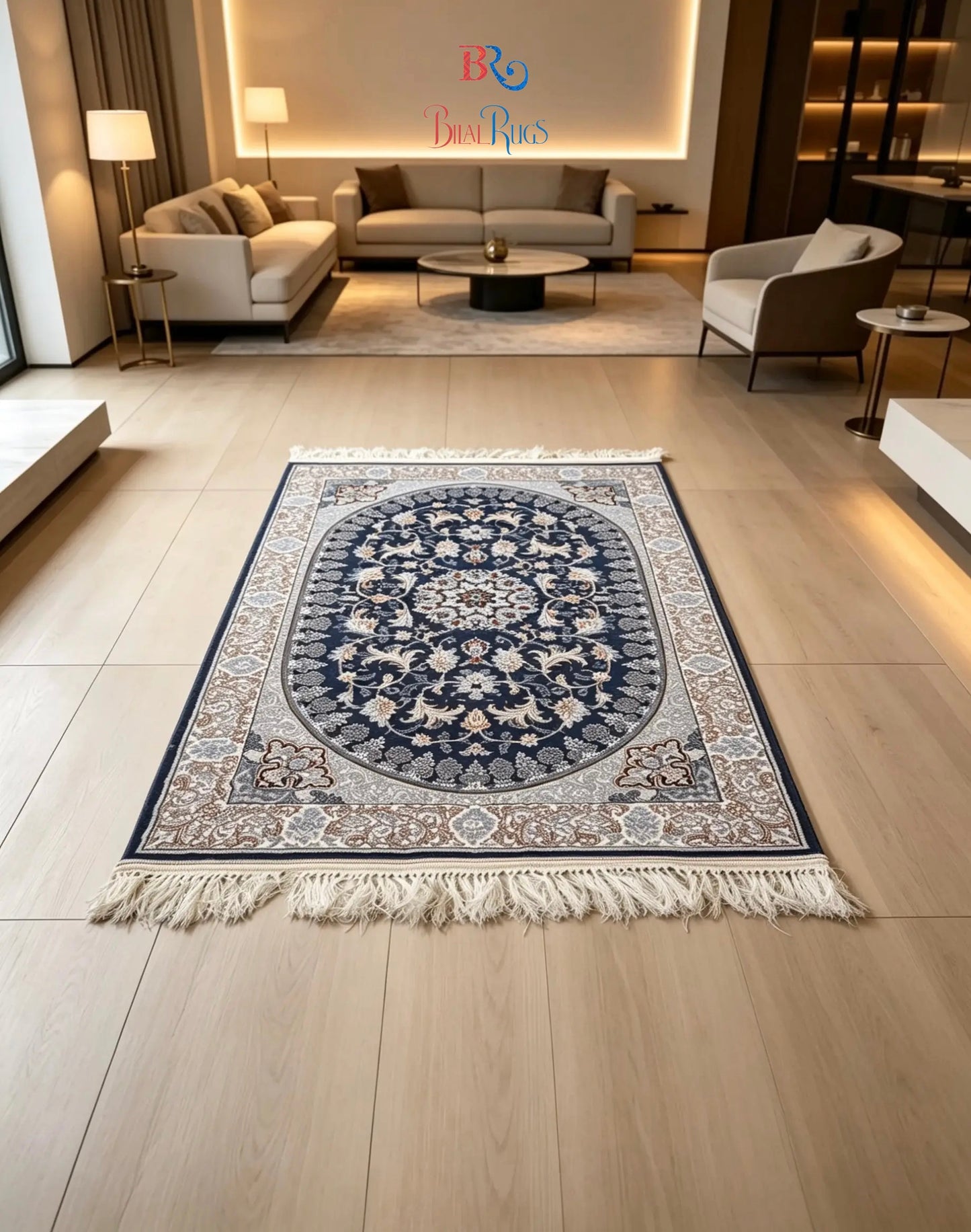 Irani  Acrylic 700 Reeds
Article -203-Blue
Size : 3 ft width x 5 ft length (100cm x 150cm)