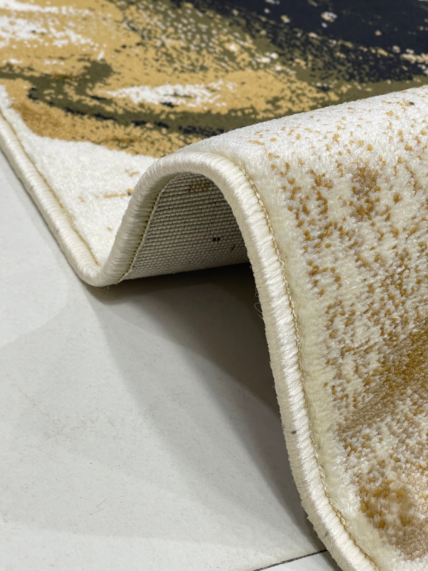 Modern Polypropylene Rug,back woven(Article-655-Off white)