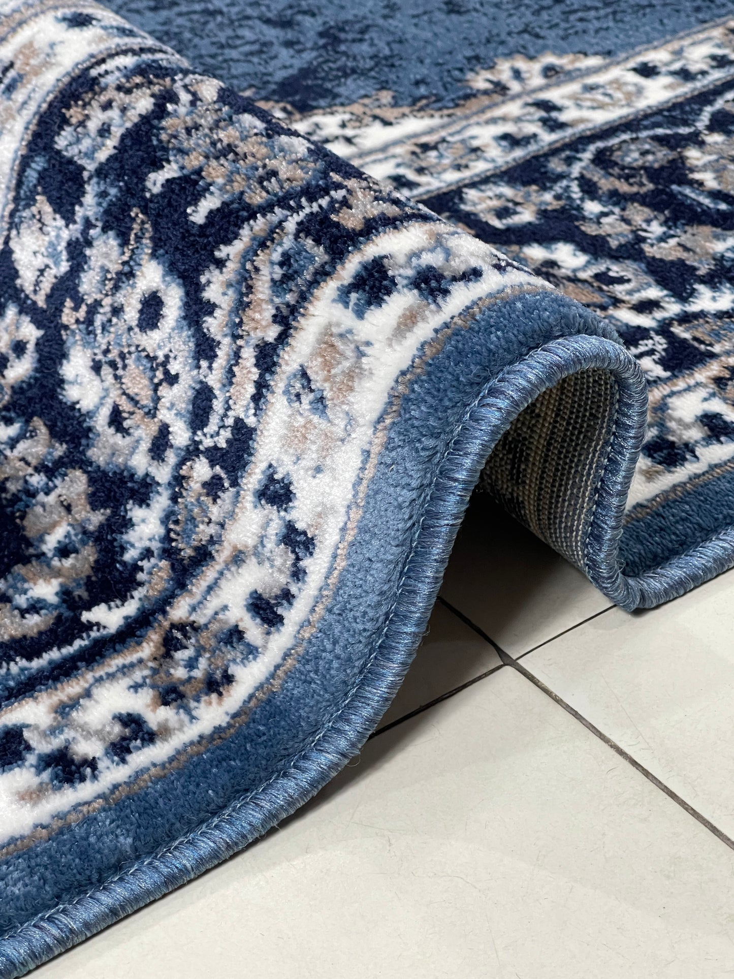 Persian Polypropylene Rug,back woven(Article-42-Blue)