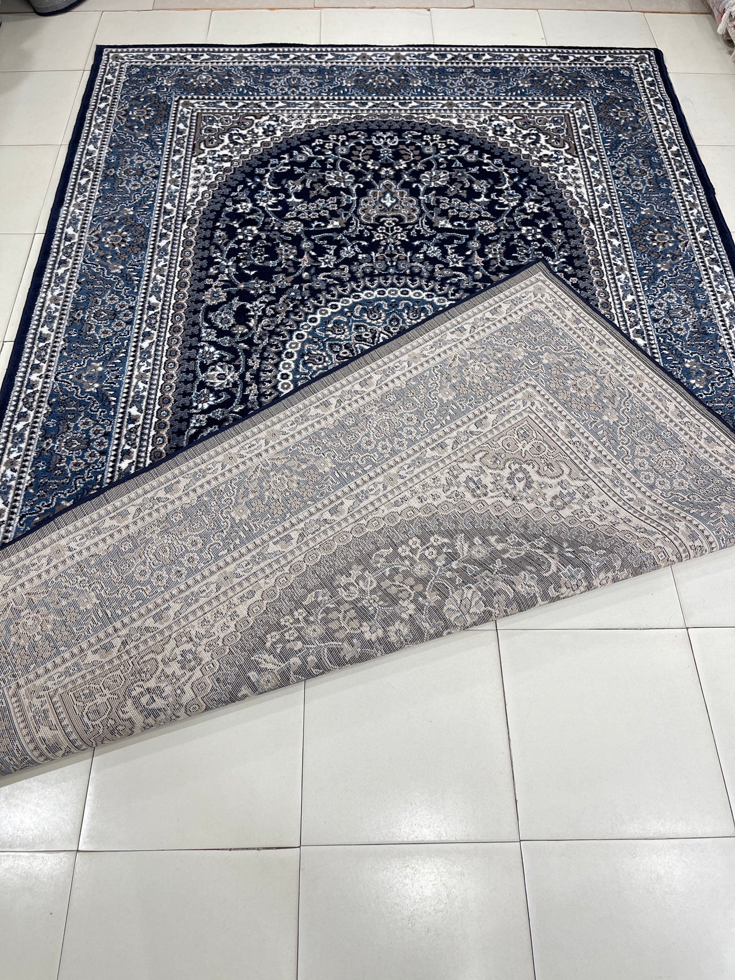 Persian Polypropylene Rug woven Back
Article-22-Dark Blue