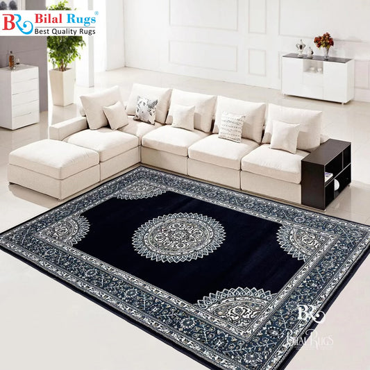 Persian  Polypropylene Rug,back woven(Article-27-Blue)
Size : 5ft width  x 7.3ft length (150cm x 220cm)