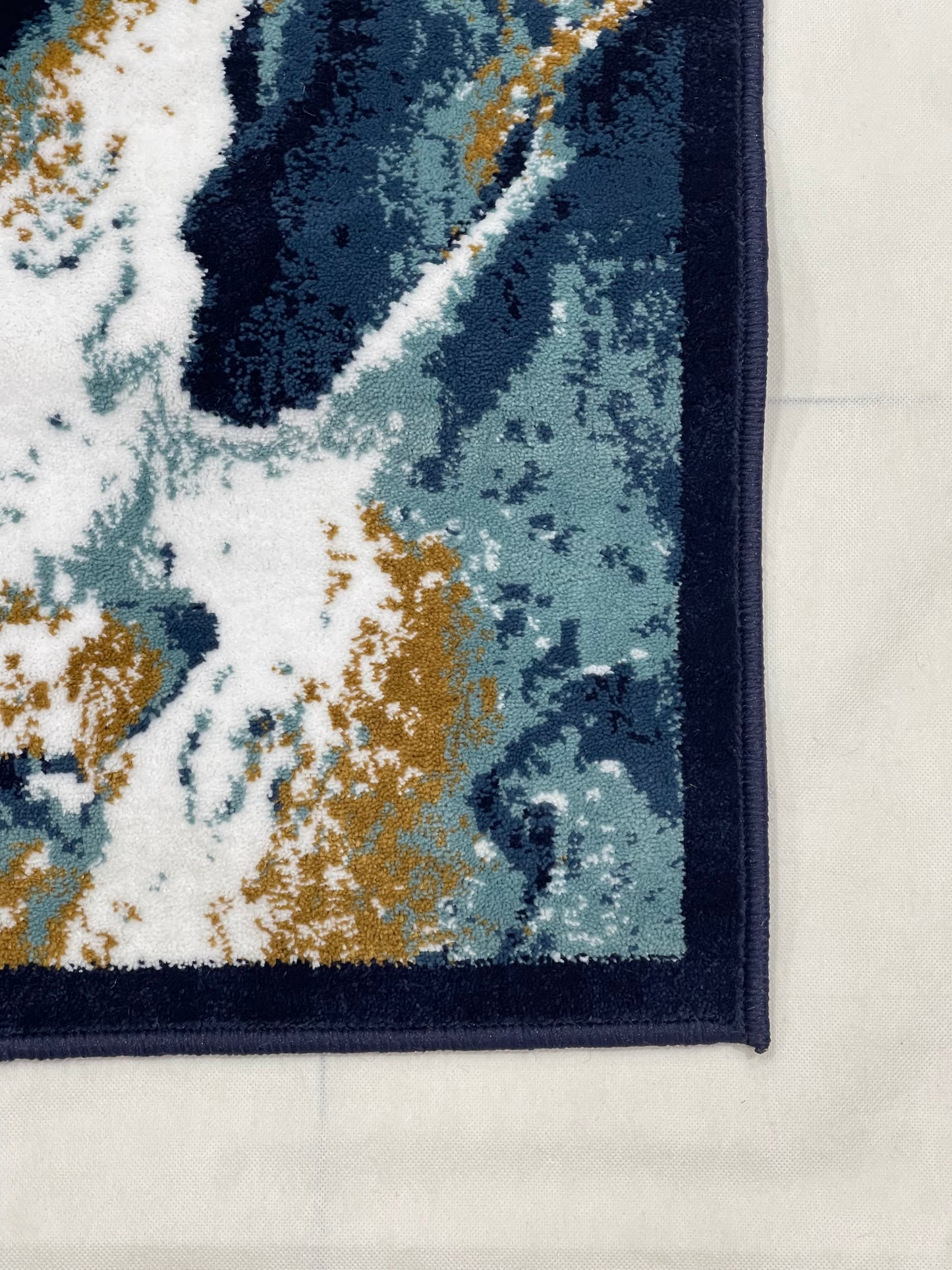 Modern Polypropylene Rug,back woven(Article-1443-Blue) Size : 4 ft width x 5.6 ft length (120 cm x 170 cm)