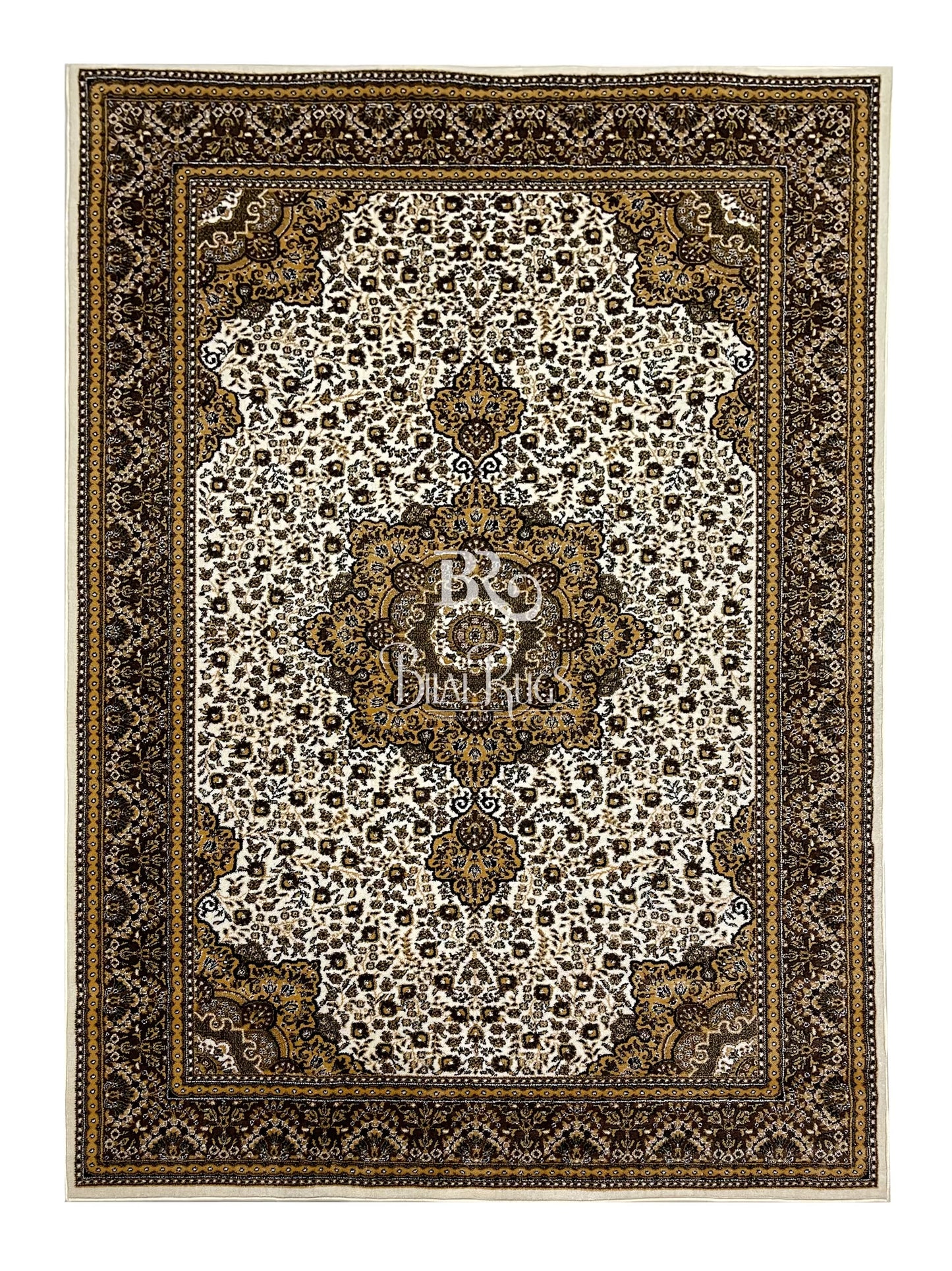 Persian polypropylene Rug,back woven(Article-04-Off white)