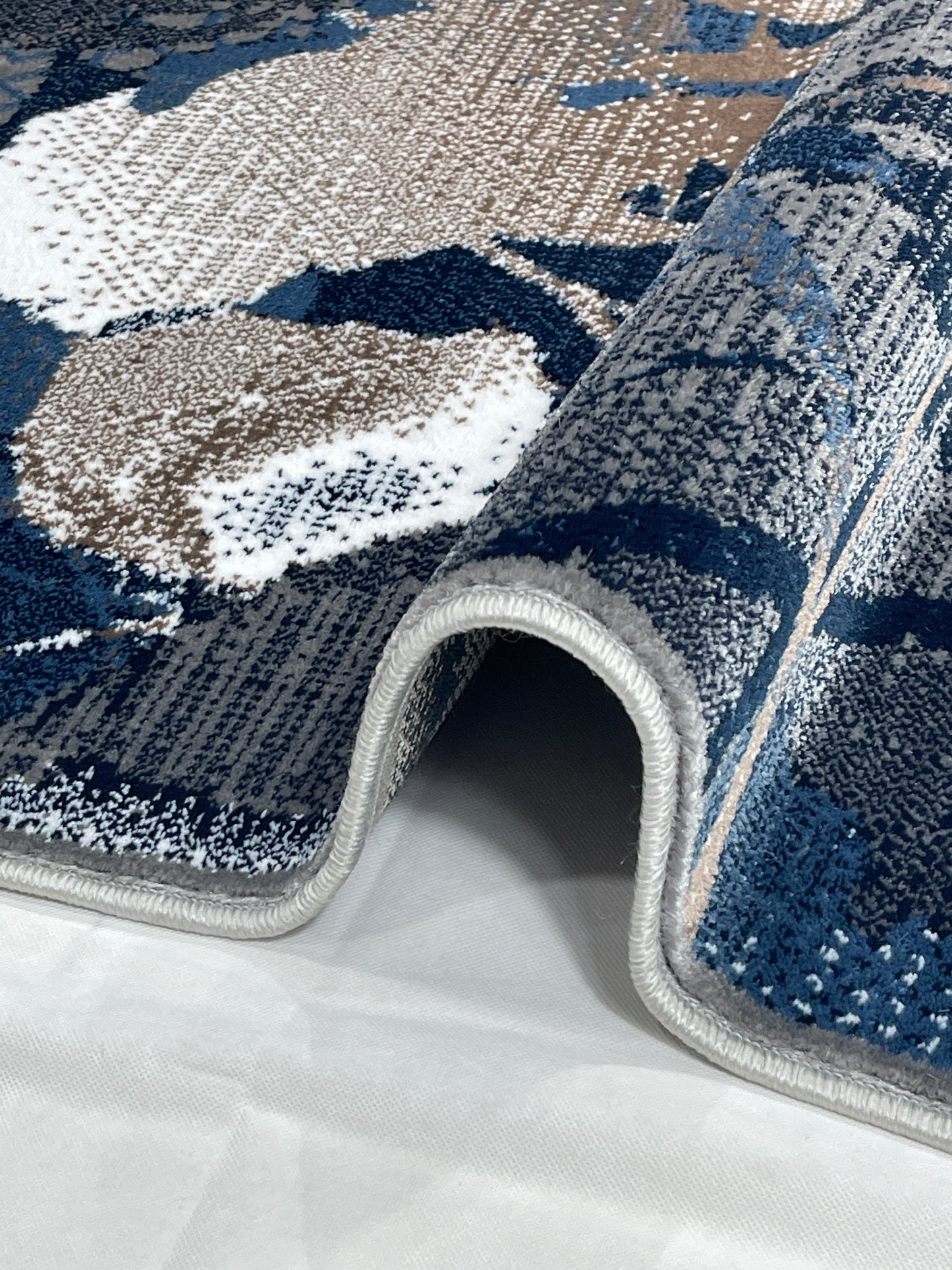 Modern Polypropylene Rug,Back Woven(Article-1654-Grey)