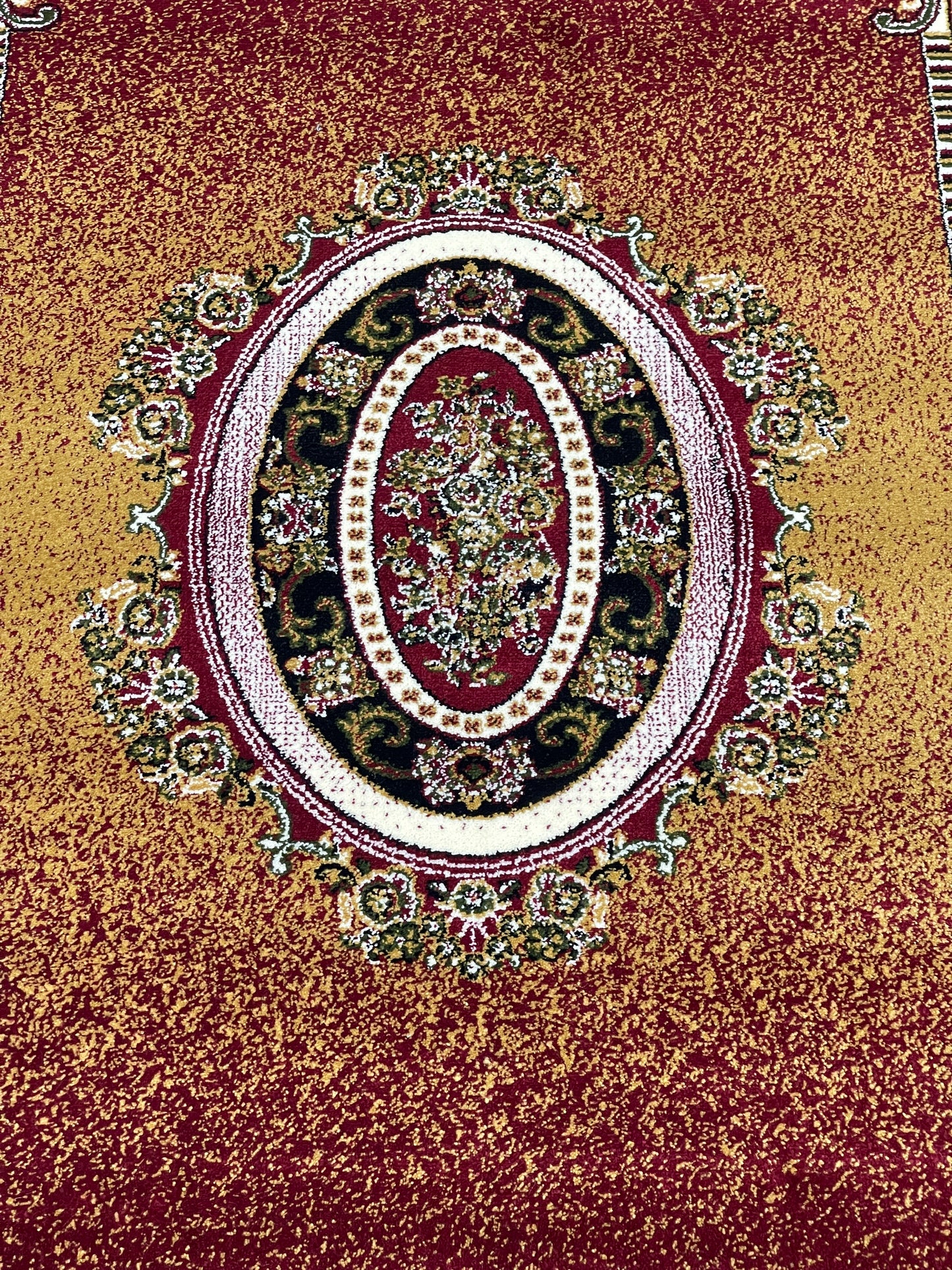 Versace Polypropylene Rug,back woven(Article-75-Red)