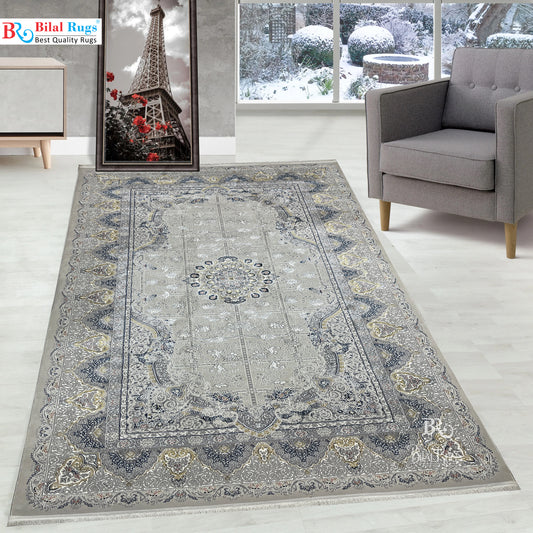 New Turkish Silk (Surya A) 
Size: 6.6 ft width x 9.6 ft length (200cm x 290cm)
Article -614- Off White