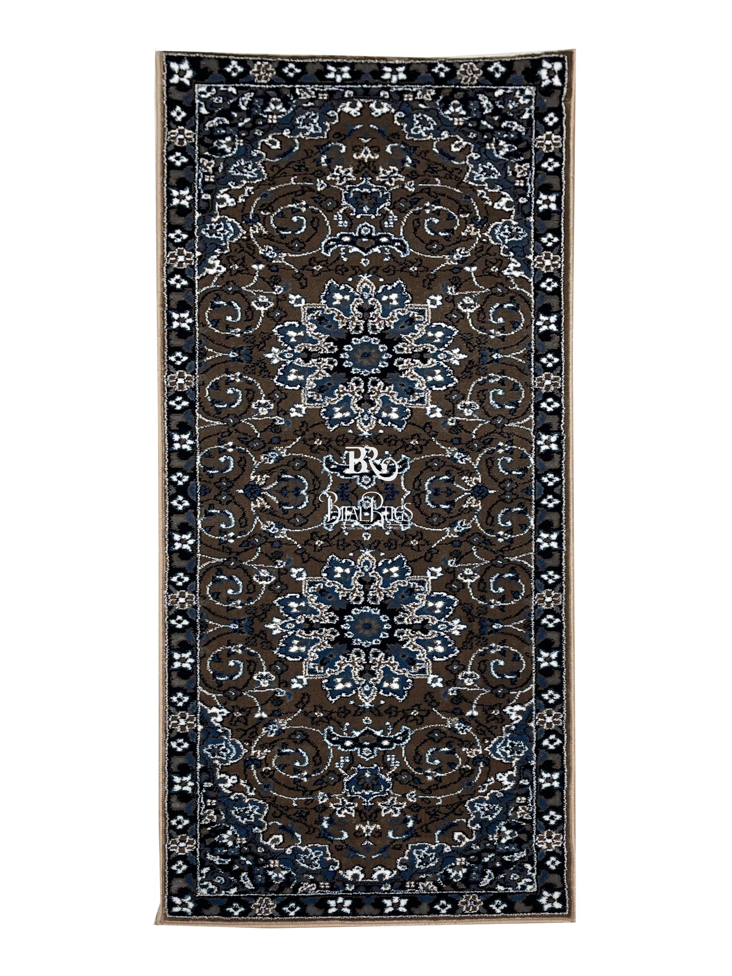 Mink Persian Polypropylene Woven Rug.  Size : 2.6 ft width x 6.6 ft length  (80 cm x 200cm)