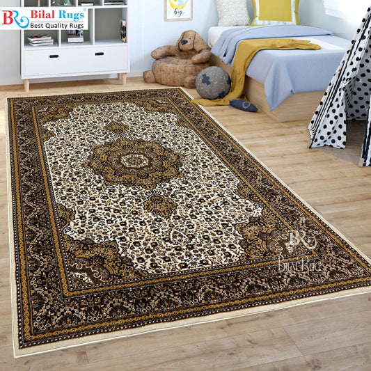 Persian polypropylene Rug,back woven(Article-04-Off white)