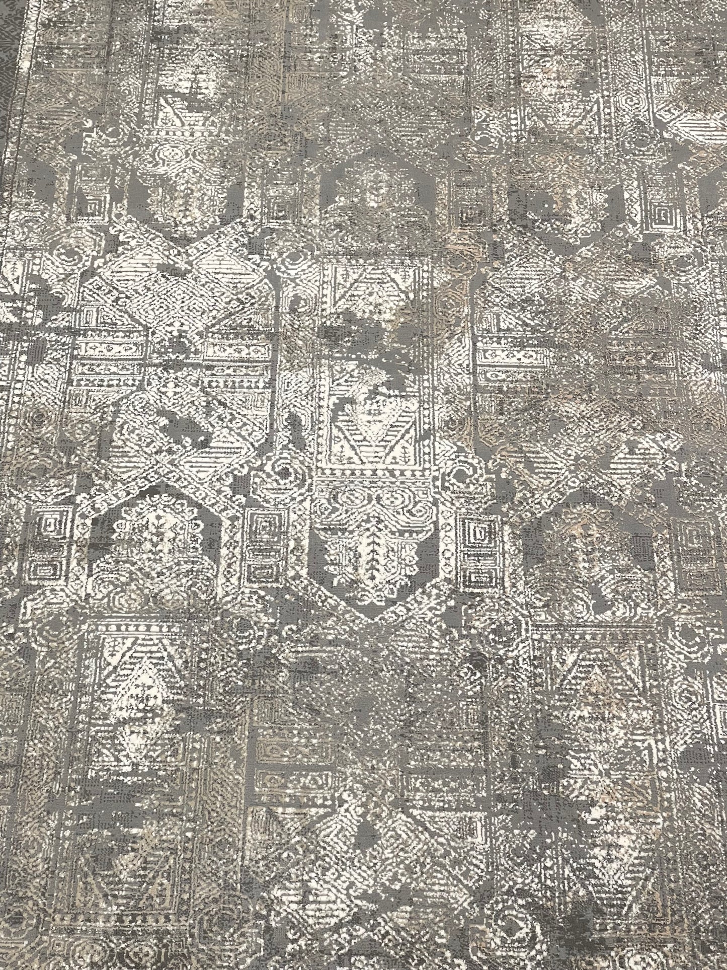 Irani Vintage Woven Rug.  Article -2085-Grey Size: 6.6 ft width x 9.6 ft length (200cm x 290cm)