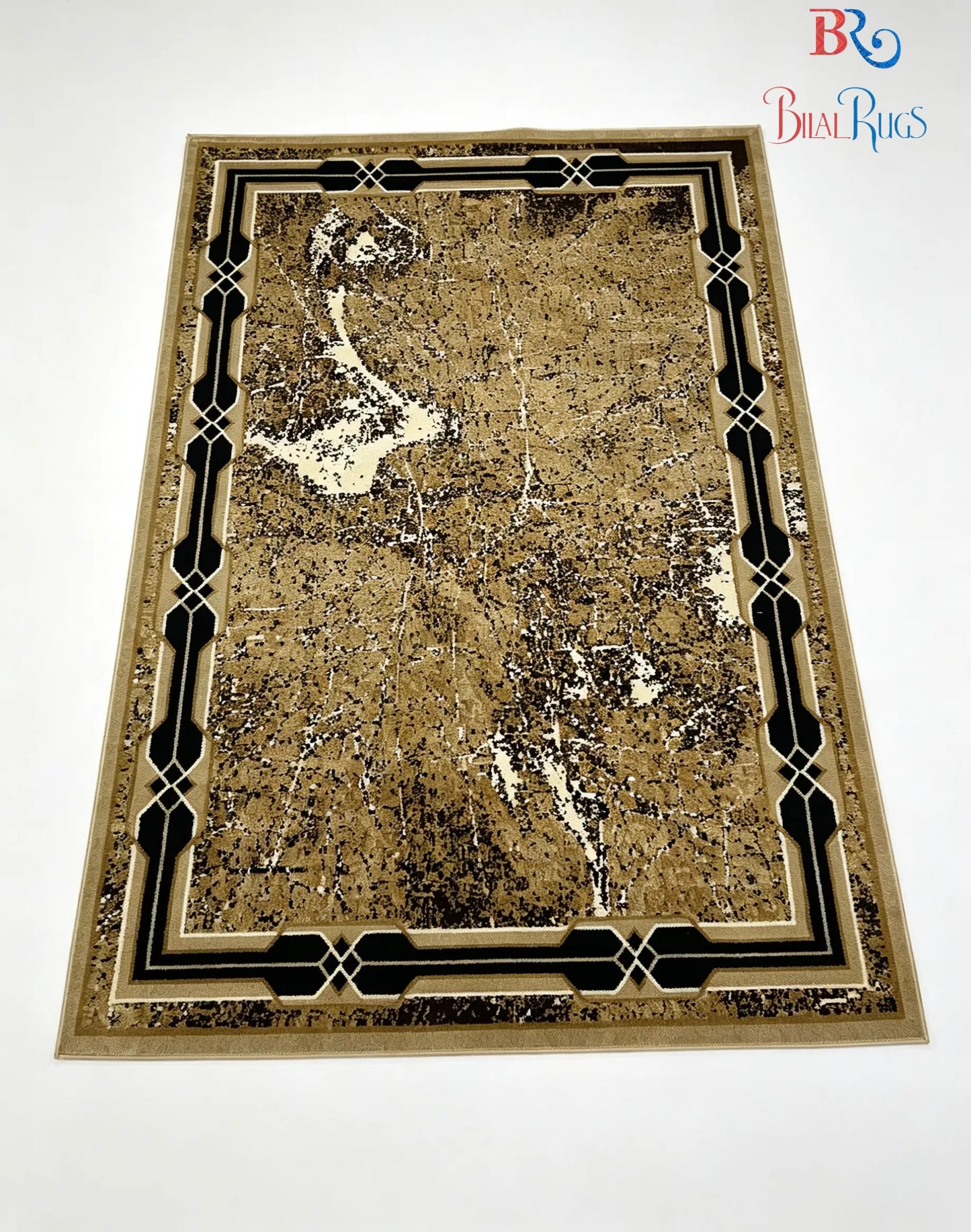 Modern polypropylene Rug,back woven(Article-556-Beige  )