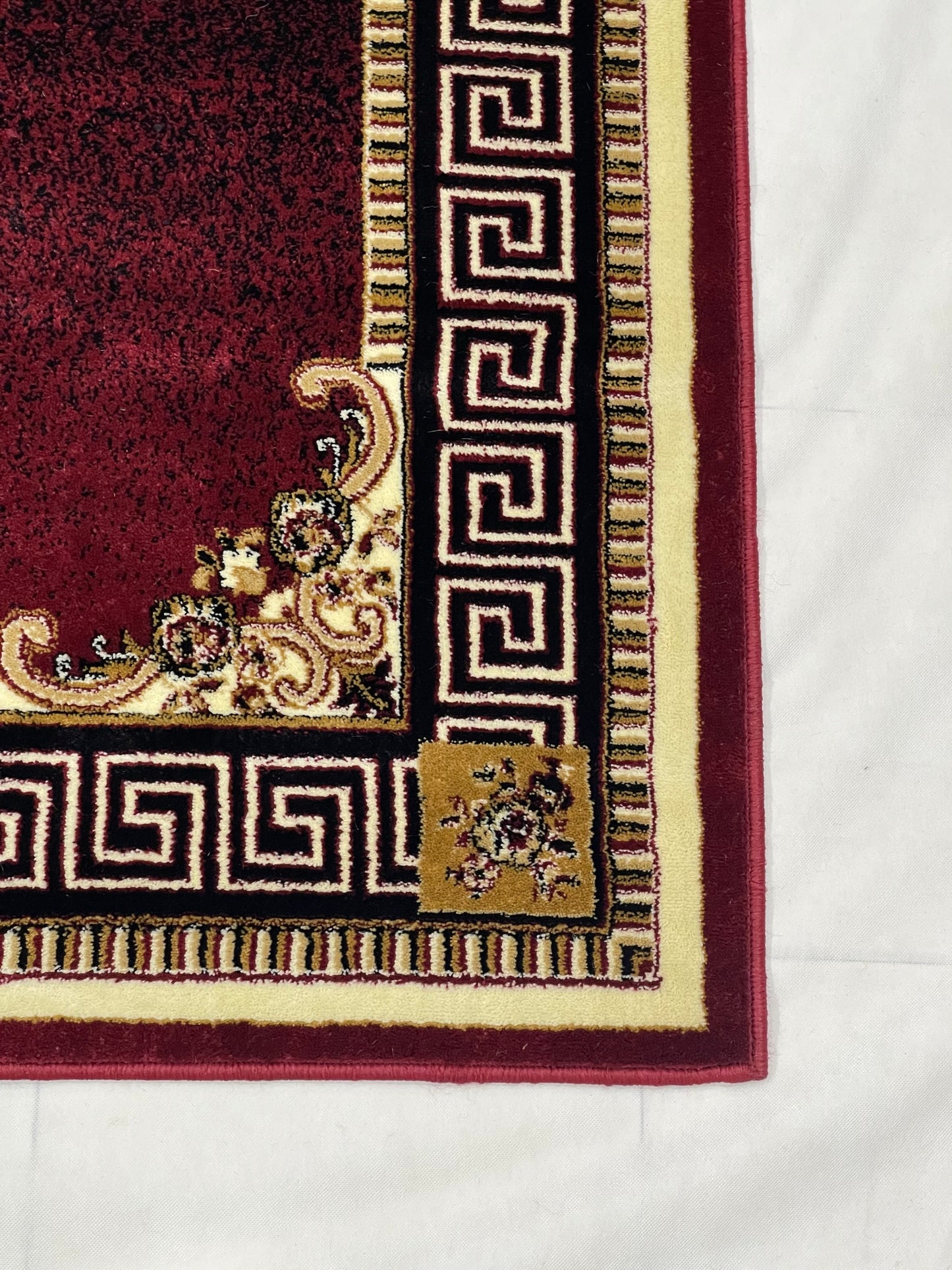 Versace Polypropylene Rug,back woven(Article-75-Red)