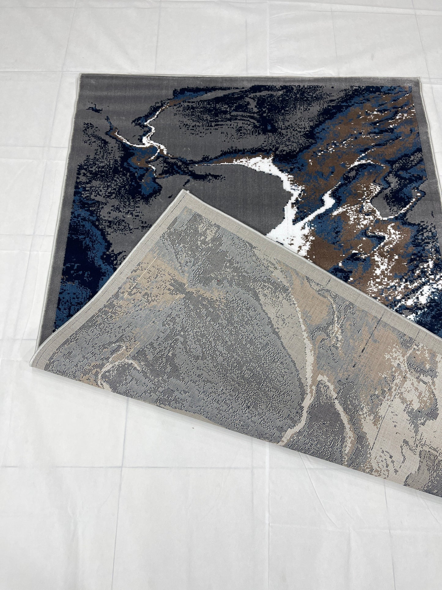 Modern polypropylene Rug,back woven(Article-304-Grey)