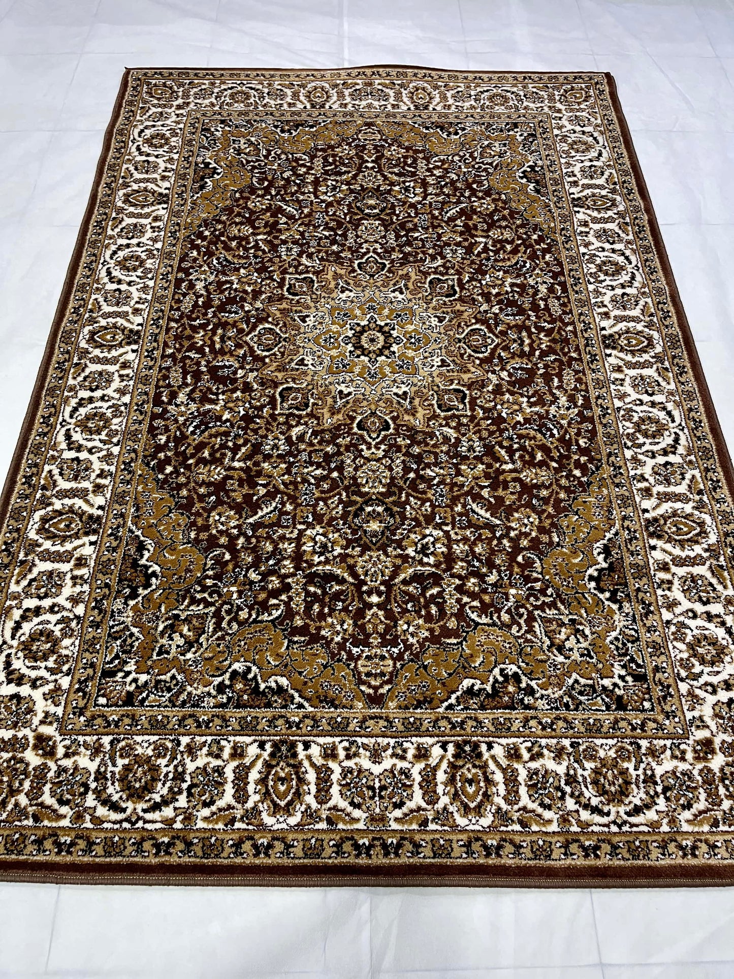 Persian polypropylene Rug,back woven(Article-24-Brown)