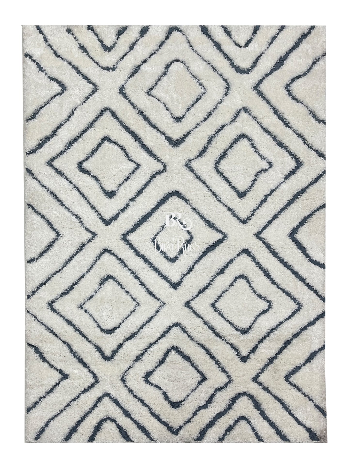 Turkish Shaggy Rug With Woven Back. 
Size : 5 Ft Width x 7.3 Ft Length (160cm x 220cm)
Article-02-Off White